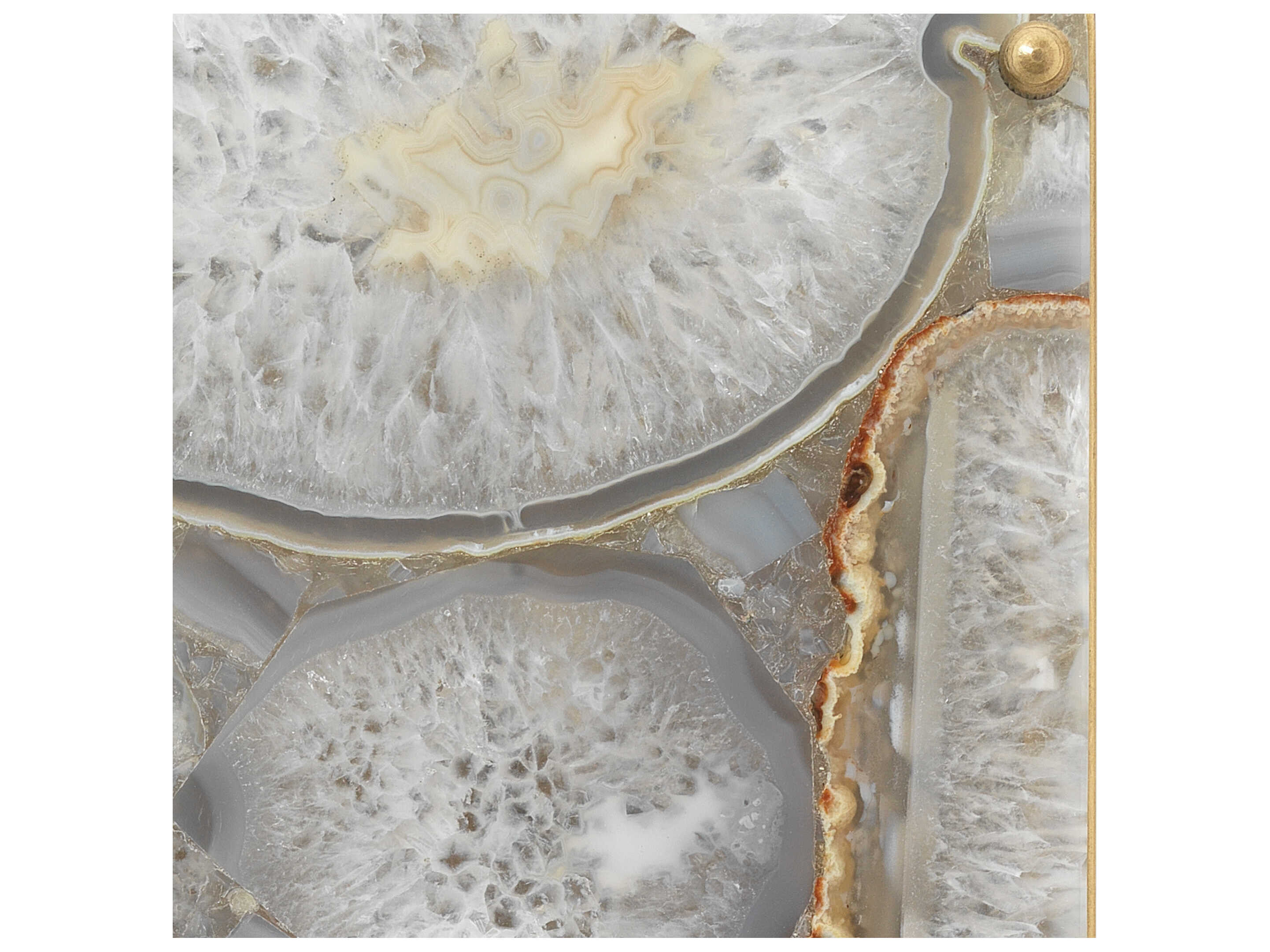 Jamie Young 2-Light Agate Antique Brass Gray Wall Sconce