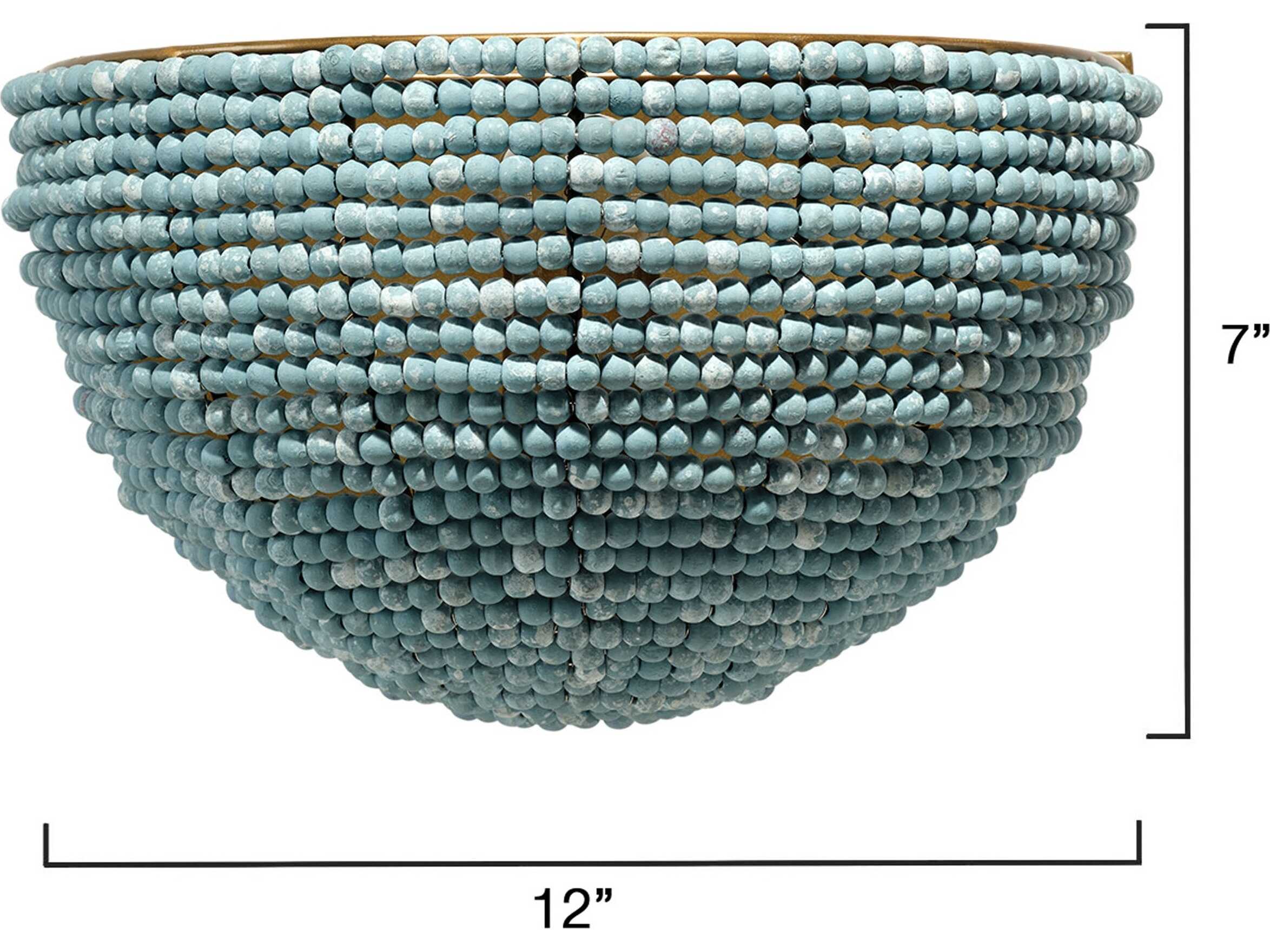 Jamie Young Barnacle 1-Light Blue Wall Sconce