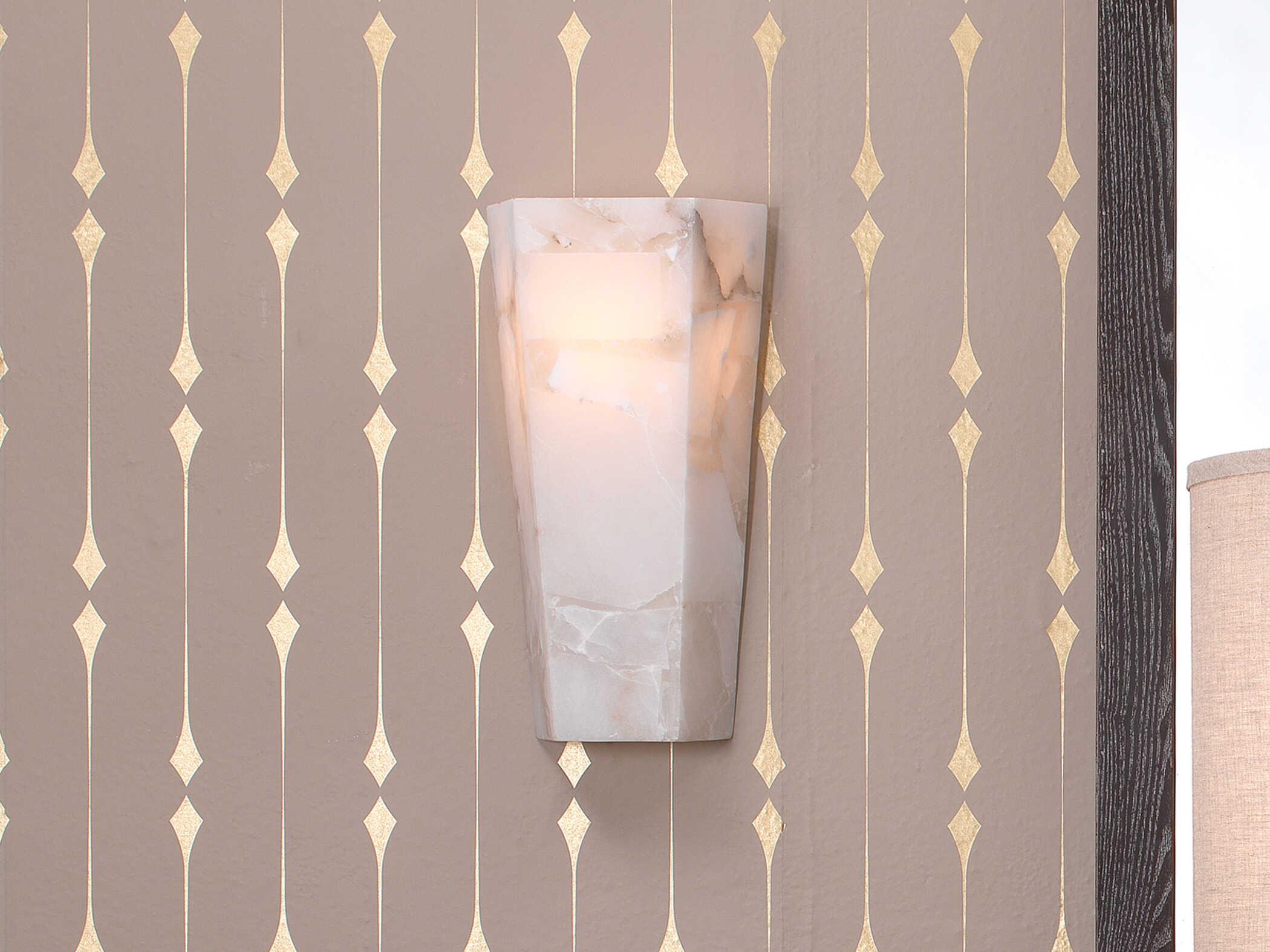 Jamie Young Borealis 1-Light Alabaster Brown Wall Sconce