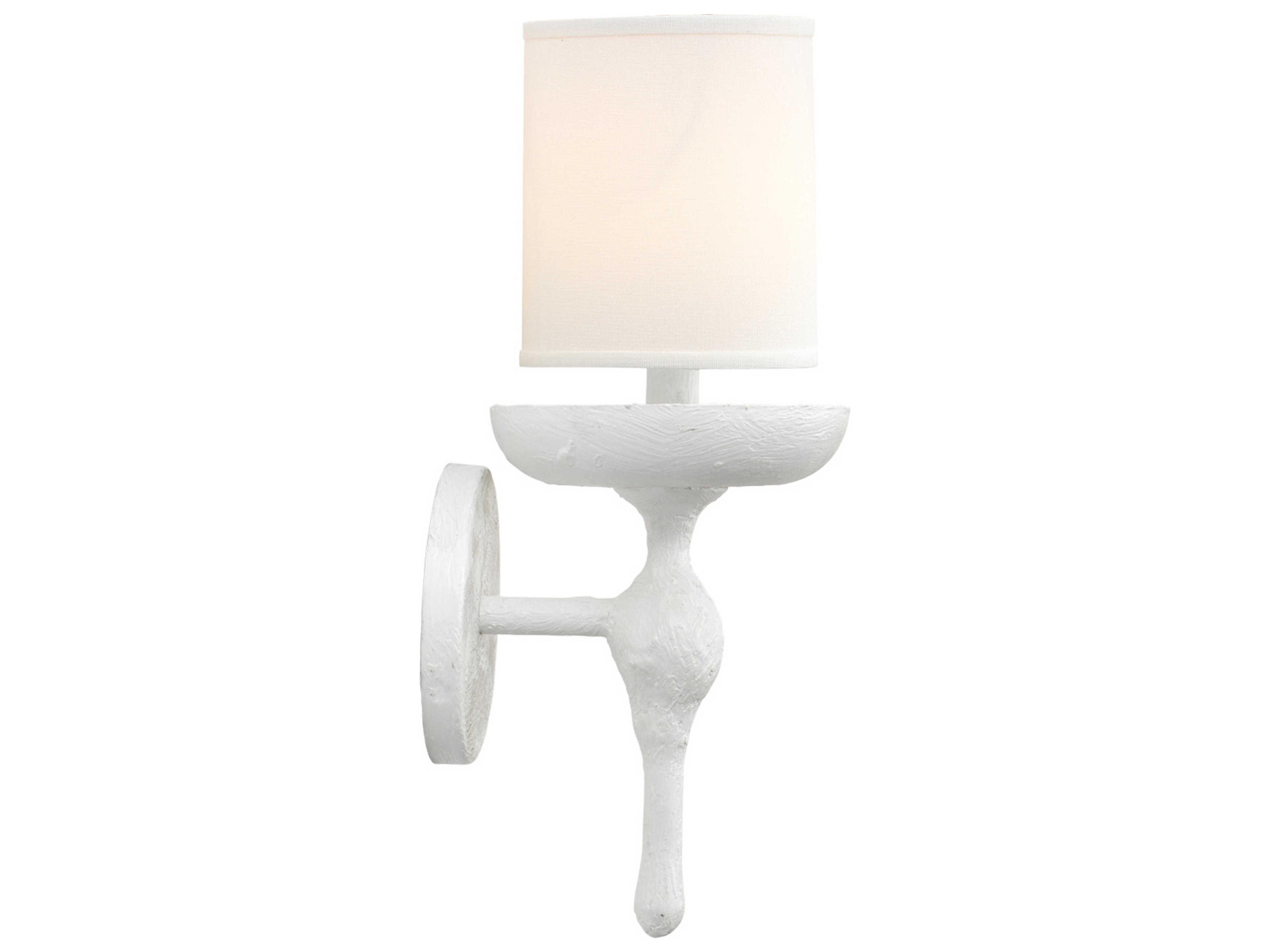 Jamie Young 1-Light White Plaster Wall Sconce