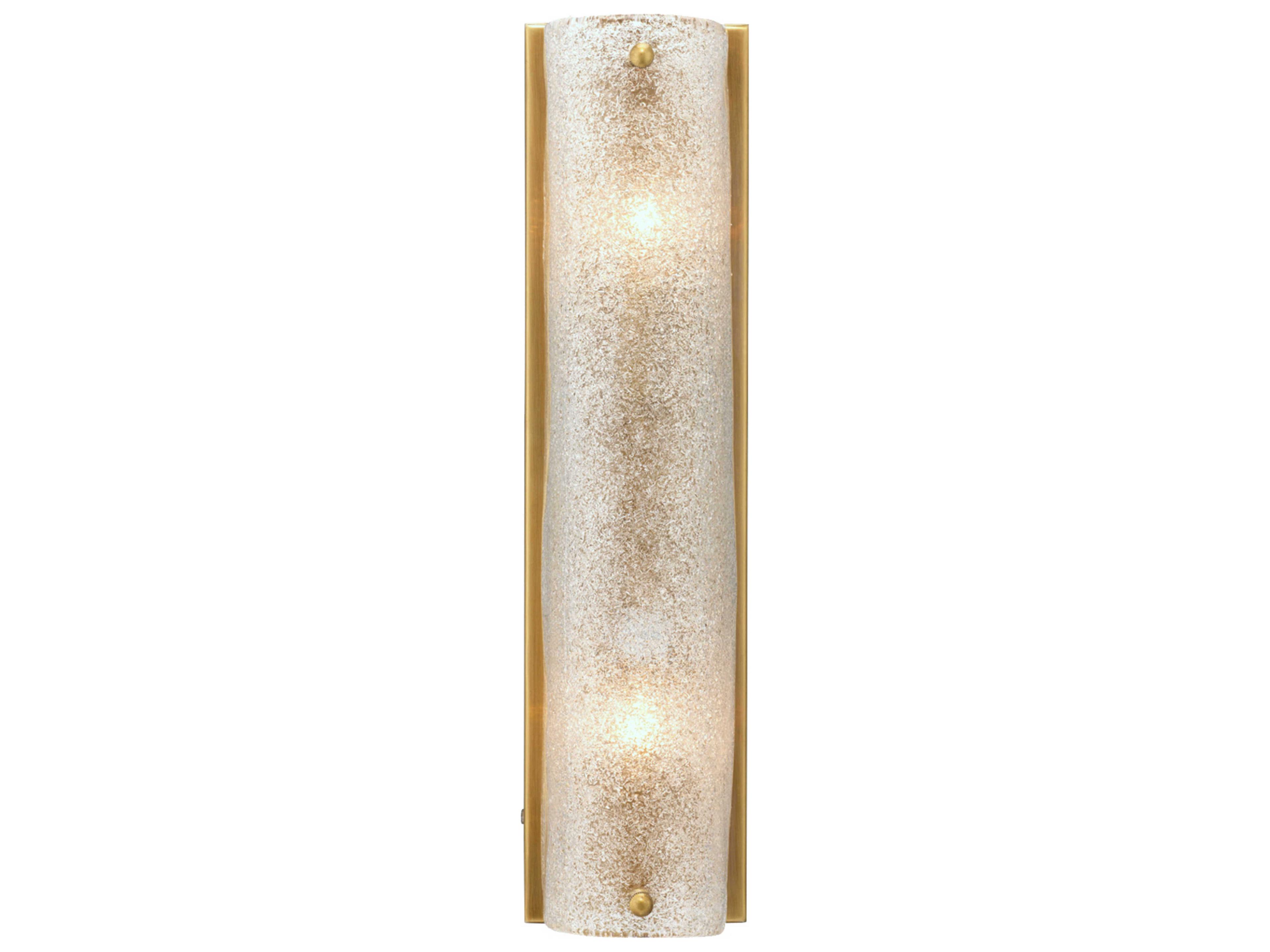 Jamie Young Moet 2-Light Antique Brass Glass Wall Sconce