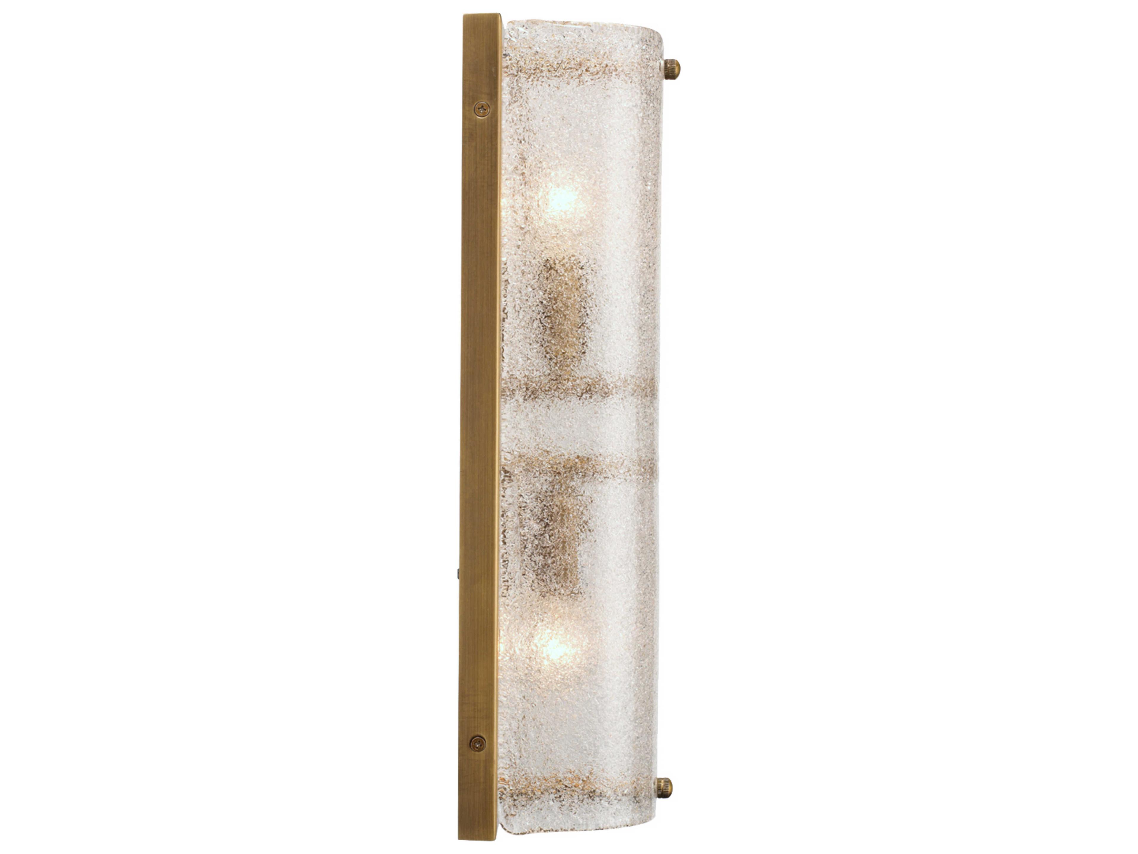 Jamie Young Moet 2-Light Antique Brass Glass Wall Sconce