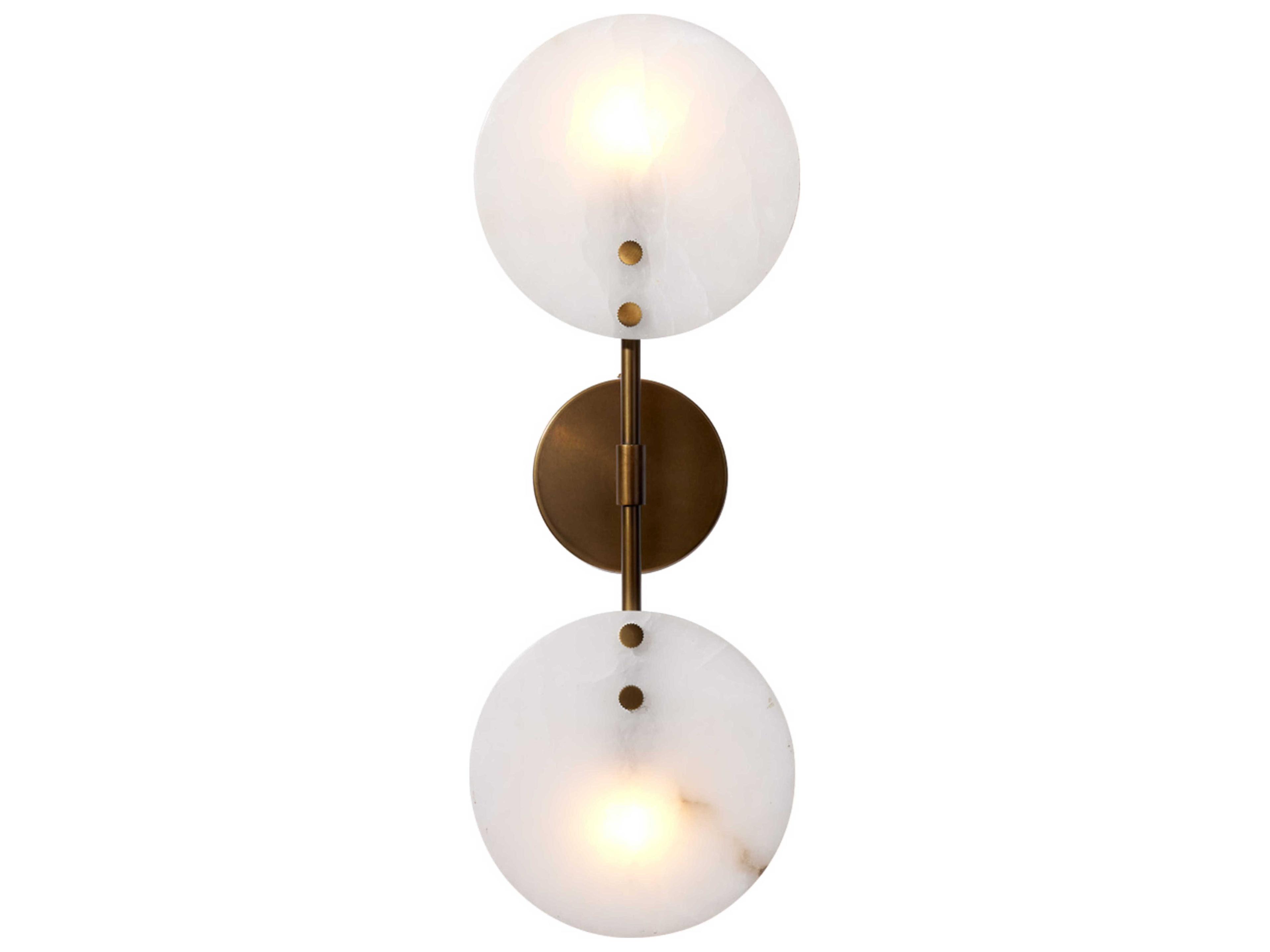 Jamie Young 2-Light Antique Brass Wall Sconce