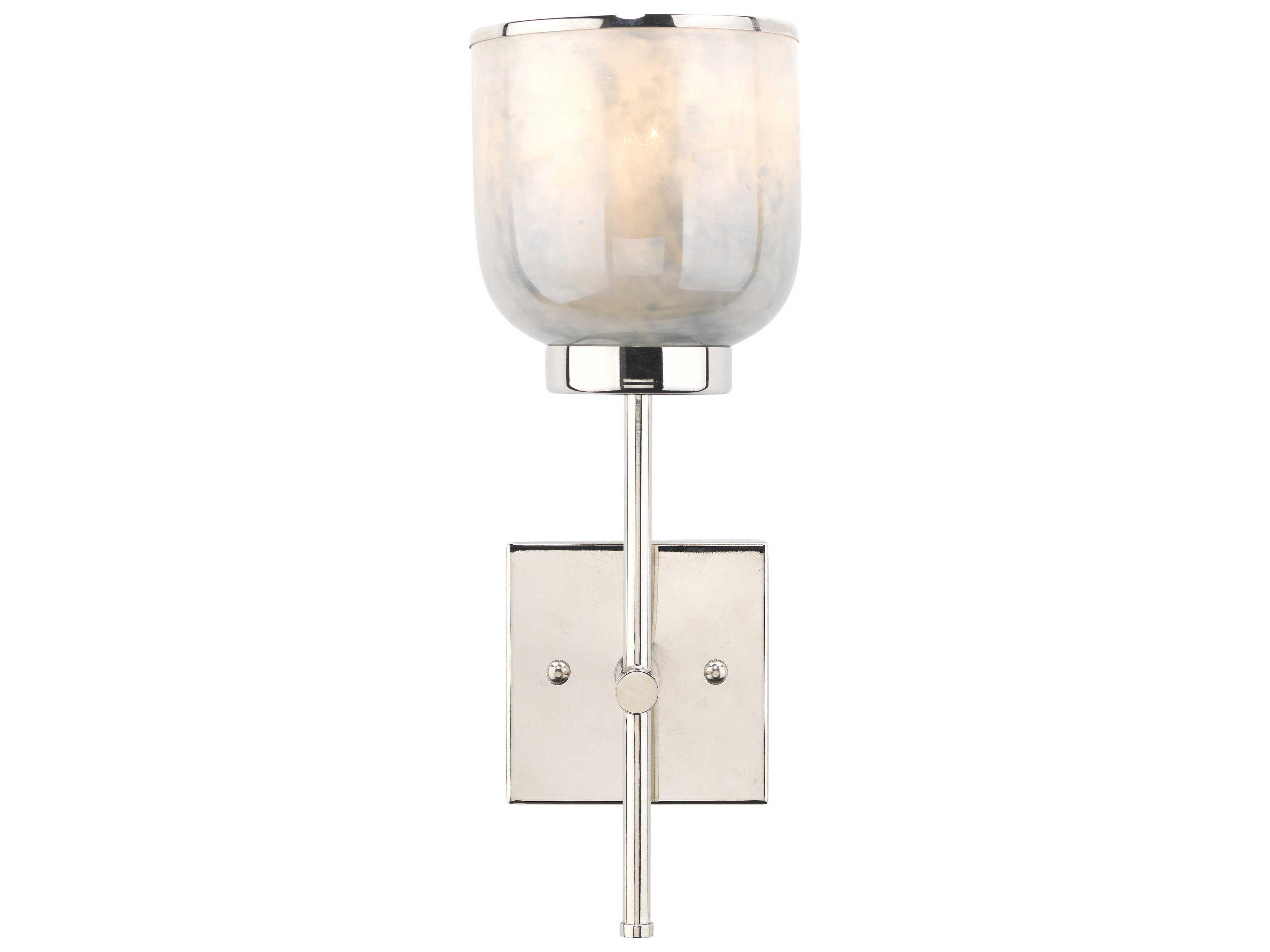 Jamie Young Vapor 1-Light Opal Nickel White Glass Wall Sconce