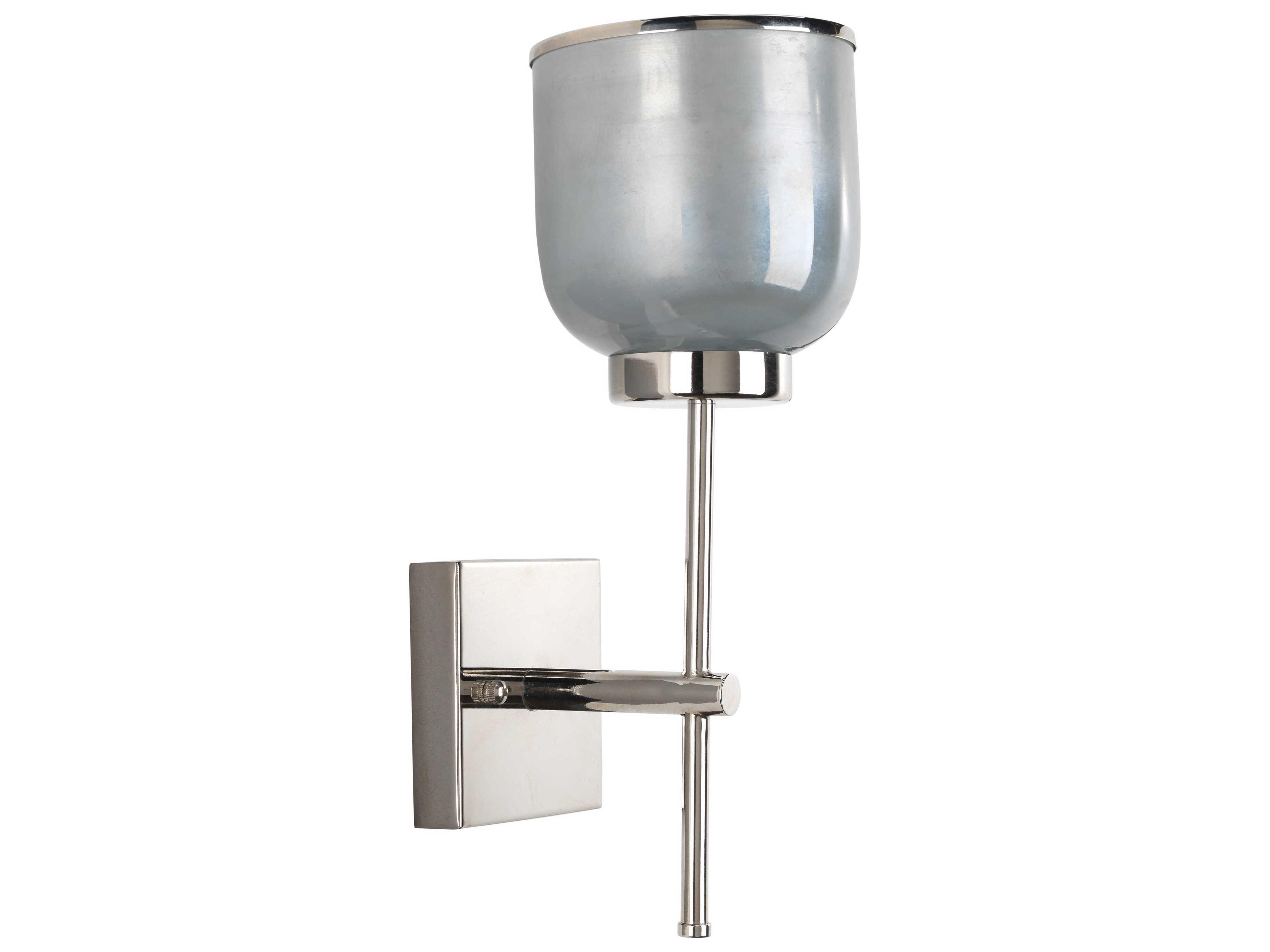 Jamie Young Vapor 1-Light Opal Nickel White Glass Wall Sconce