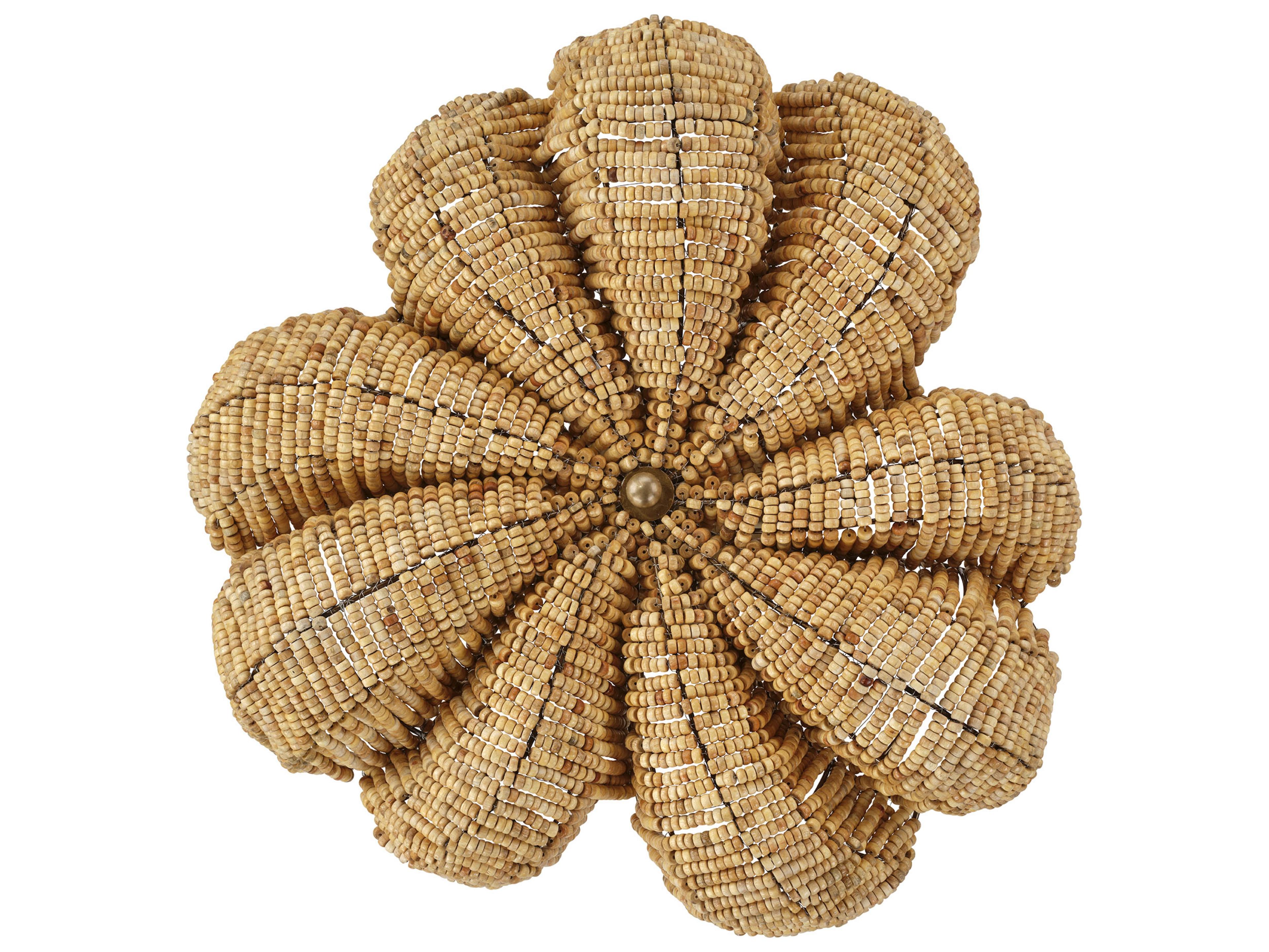 Jamie Young Anguilla 3-Light Brass Semi Flush Mount