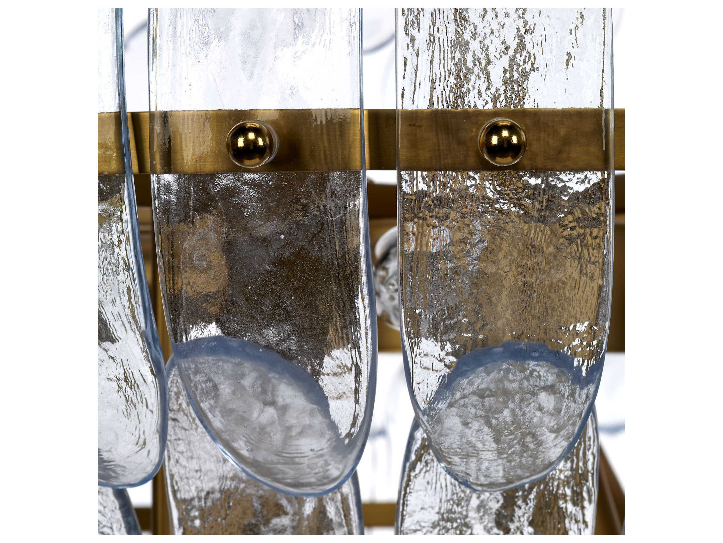 Jamie Young Arcade 10-Light Pale Blue Brass Chandelier