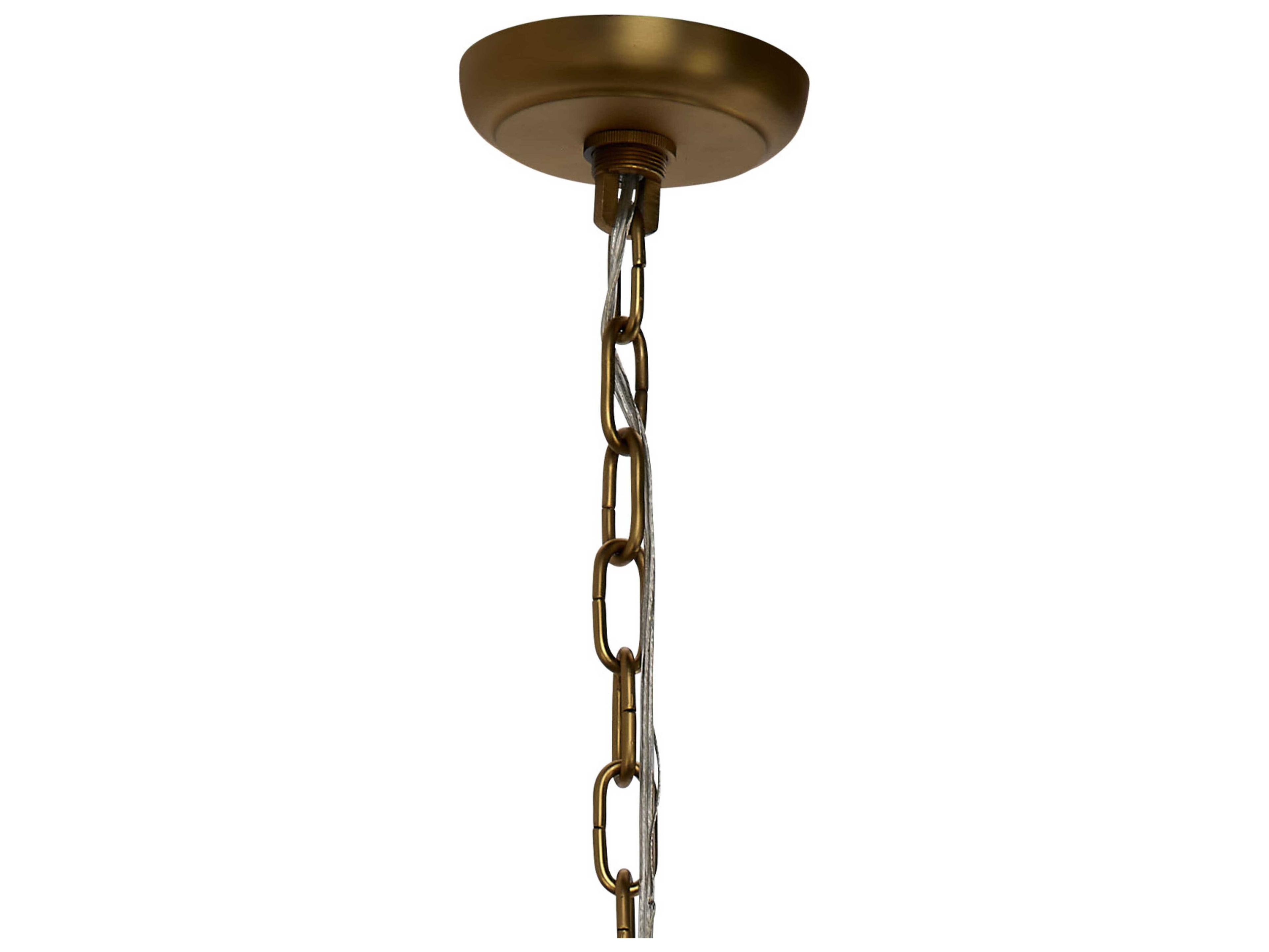 Jamie Young Arcade 10-Light Pale Blue Brass Chandelier