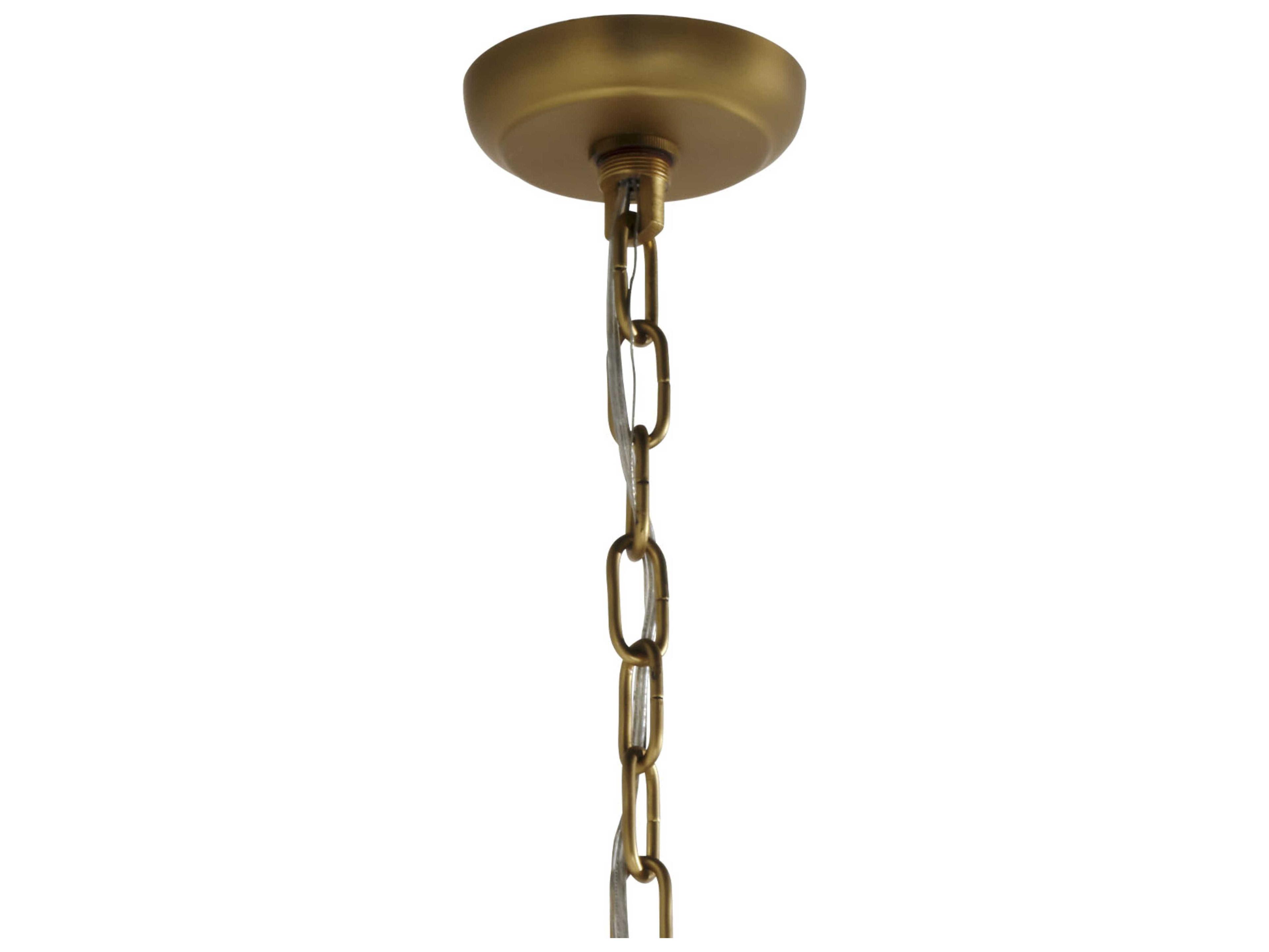 Jamie Young Arcade 10-Light Smoke Taupe Brass Chandelier
