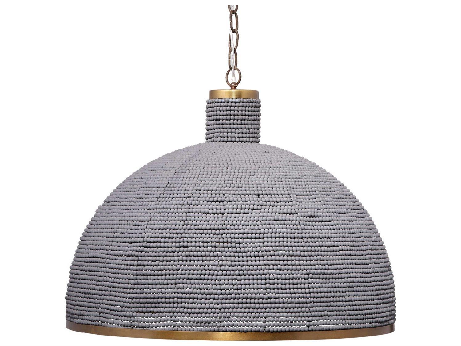 Jamie Young Big Sur 3-Light Slate Blue Dome Chandelier