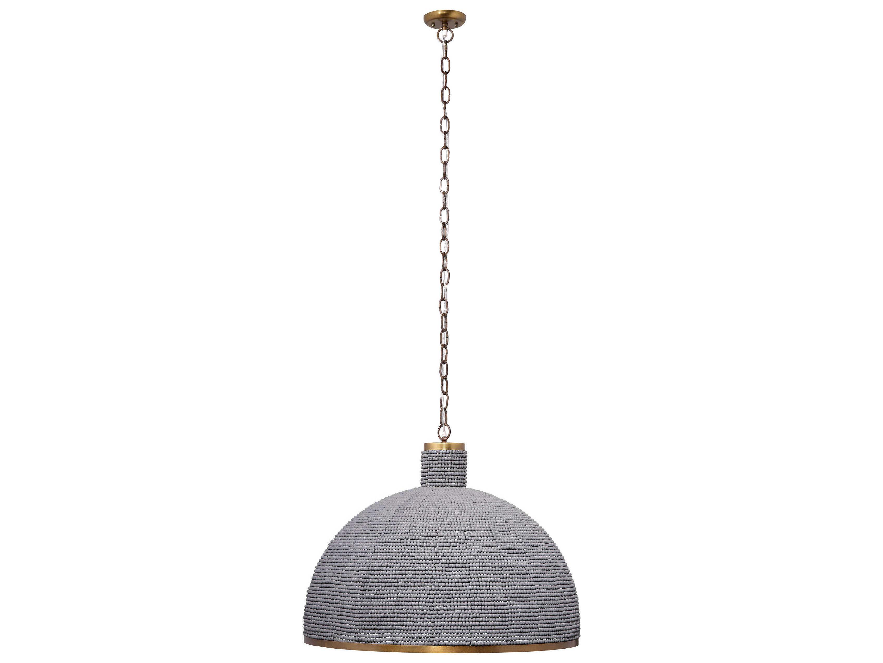 Jamie Young Big Sur 3-Light Slate Blue Dome Chandelier