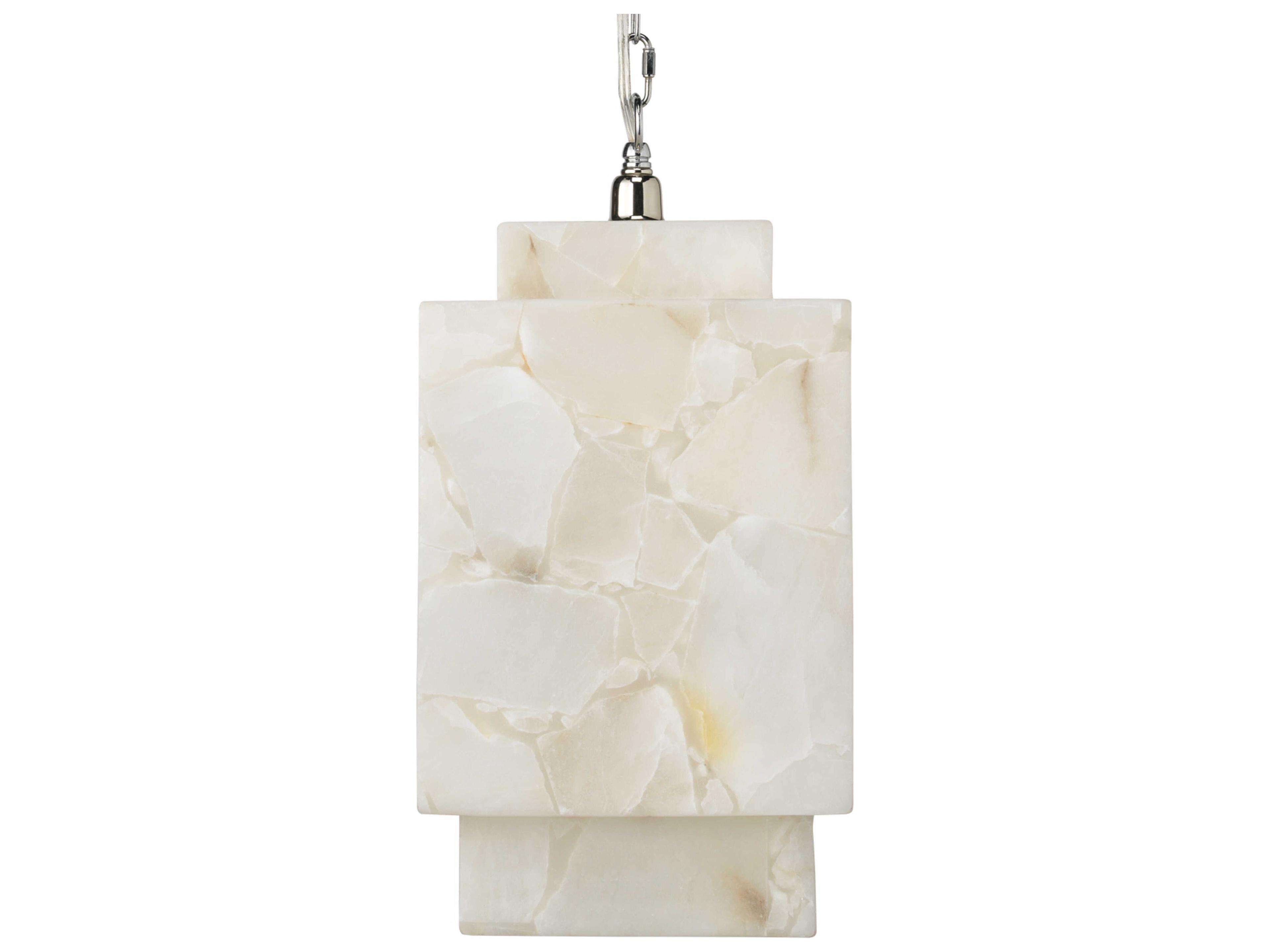 Jamie Young Borealis 1-Light Alabaster White Geometric Pendant