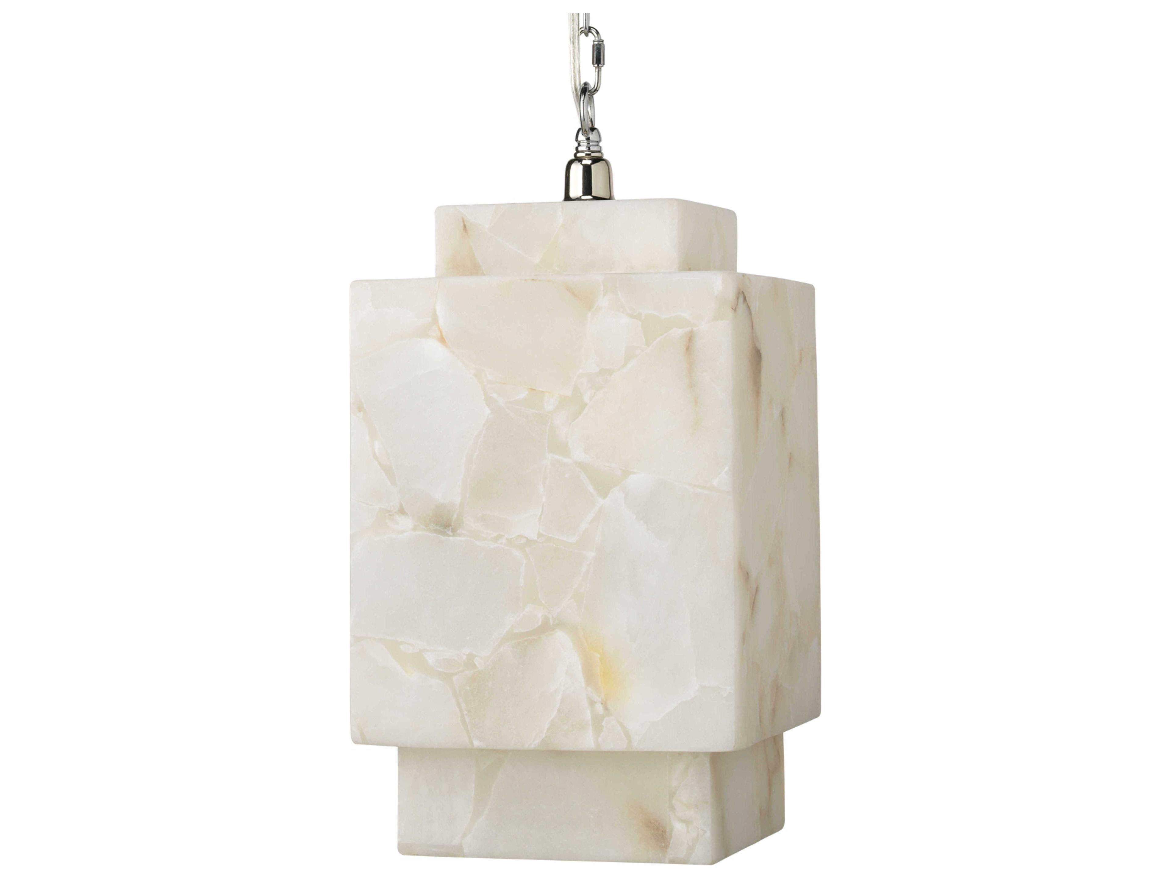 Jamie Young Borealis 1-Light Alabaster White Geometric Pendant