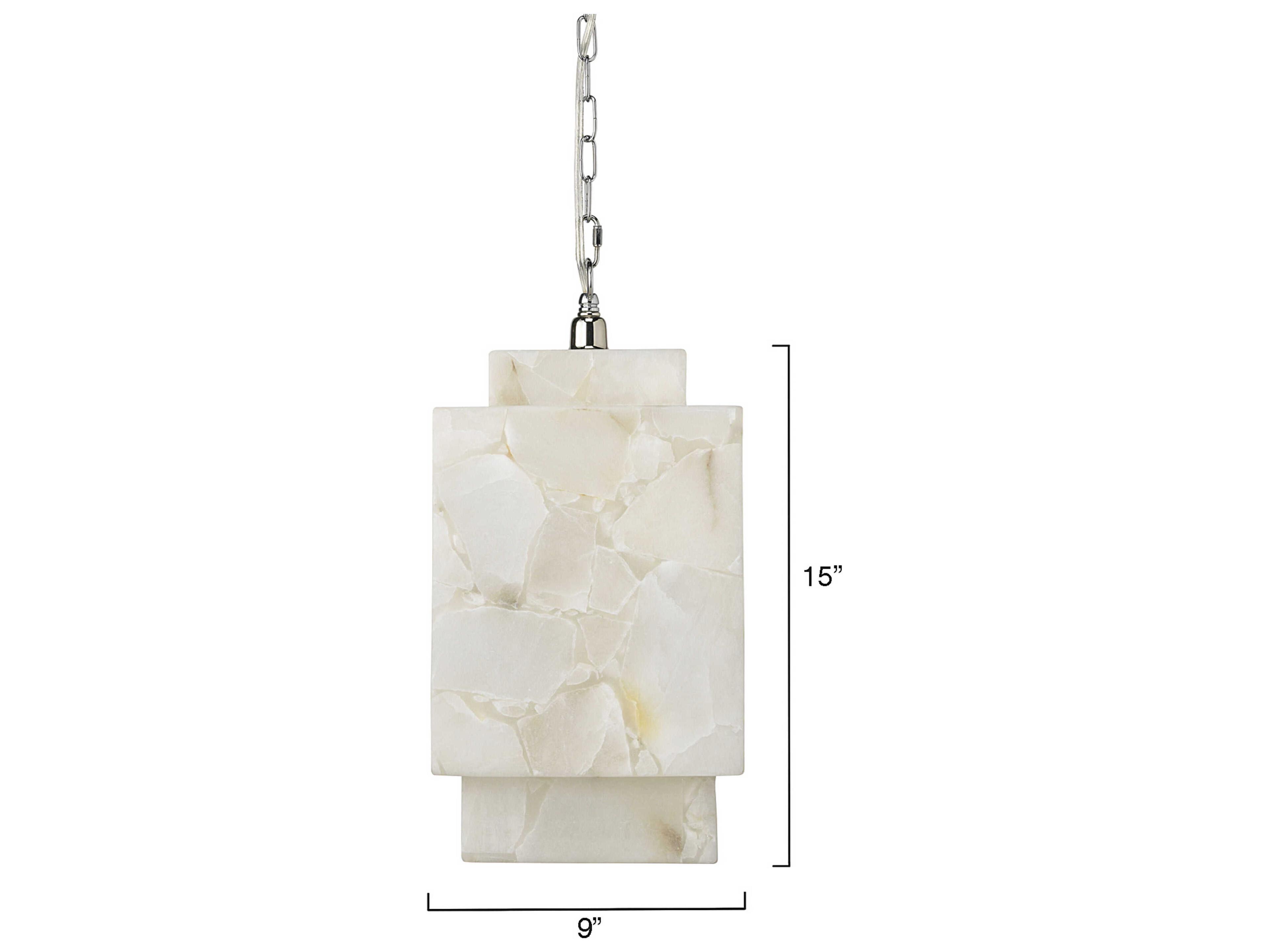 Jamie Young Borealis 1-Light Alabaster White Geometric Pendant
