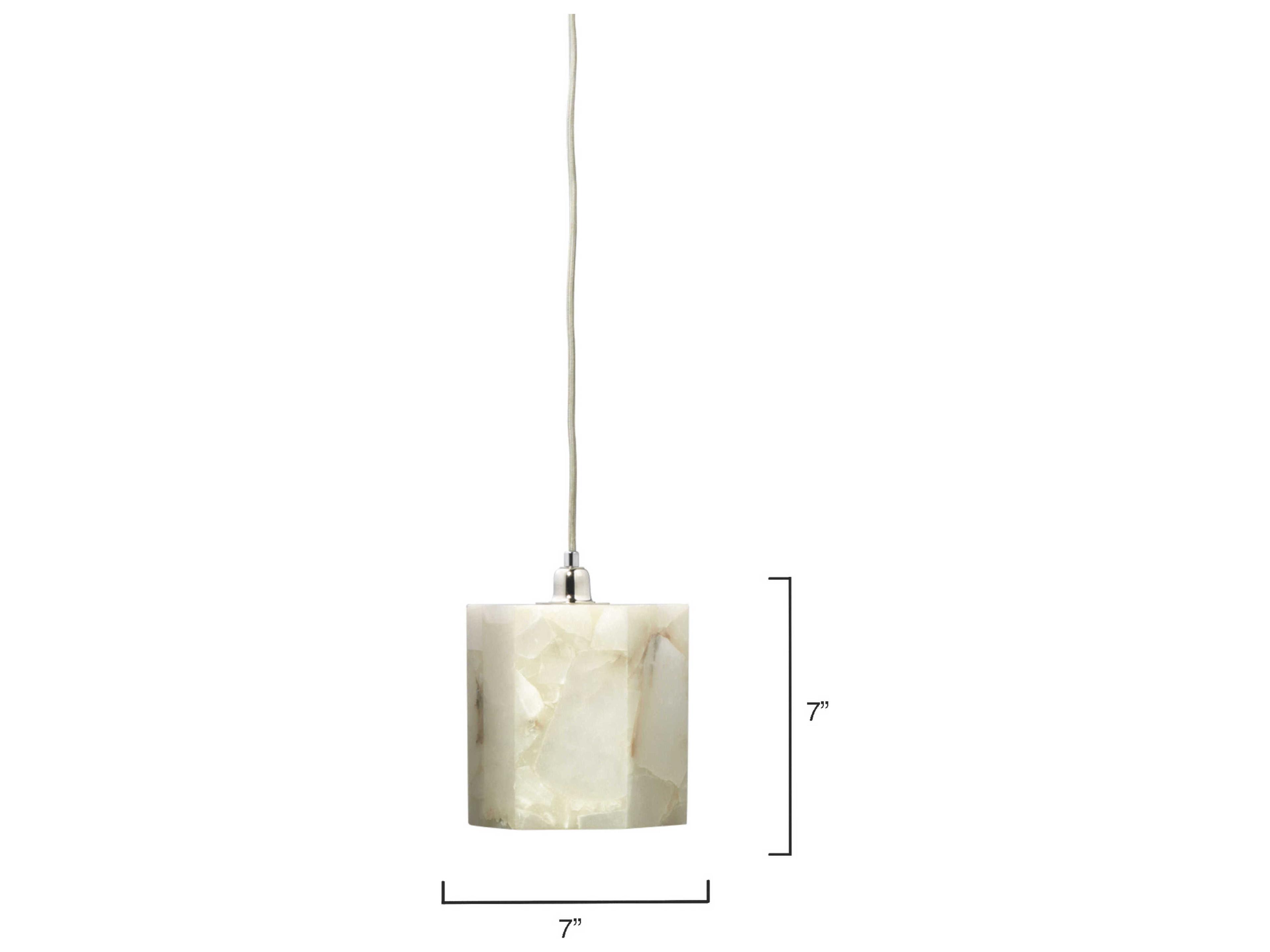 Jamie Young Borealis 1-Light Alabaster Off White Geometric Mini Pendant
