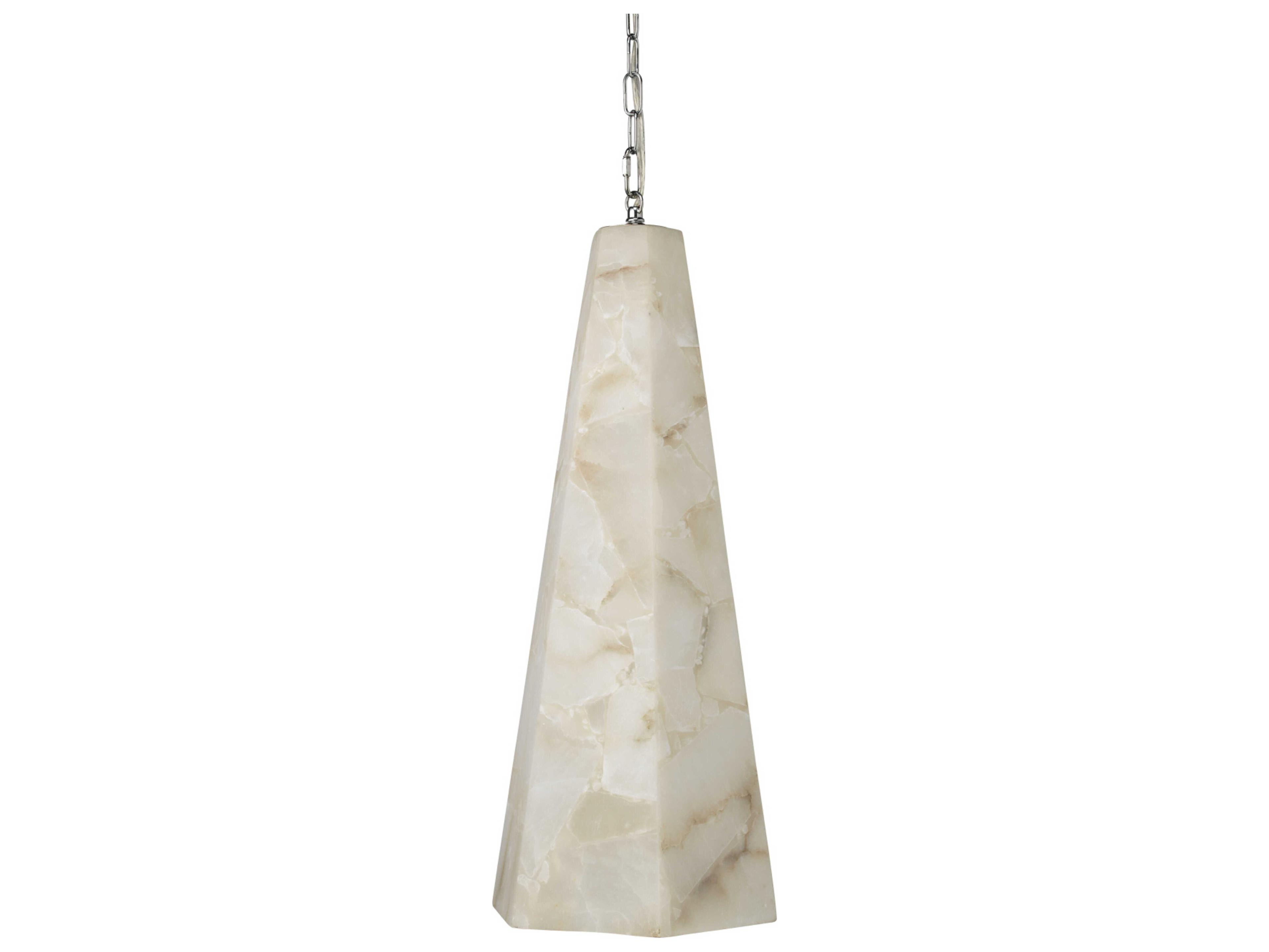 Jamie Young Borealis 1-Light Alabaster White Geometric Pendant