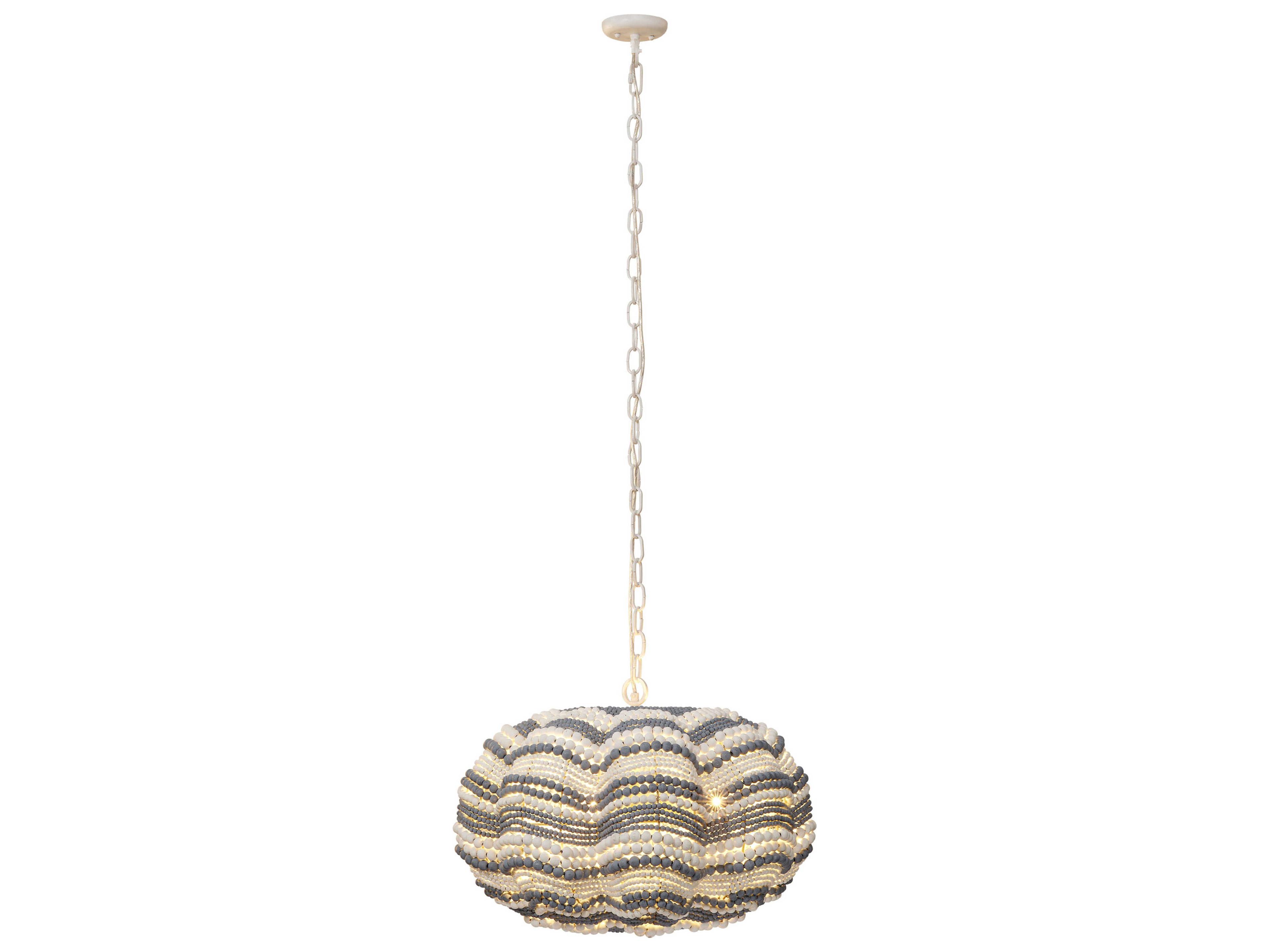 Jamie Young Clamshell 4-Light Blue White Chandelier