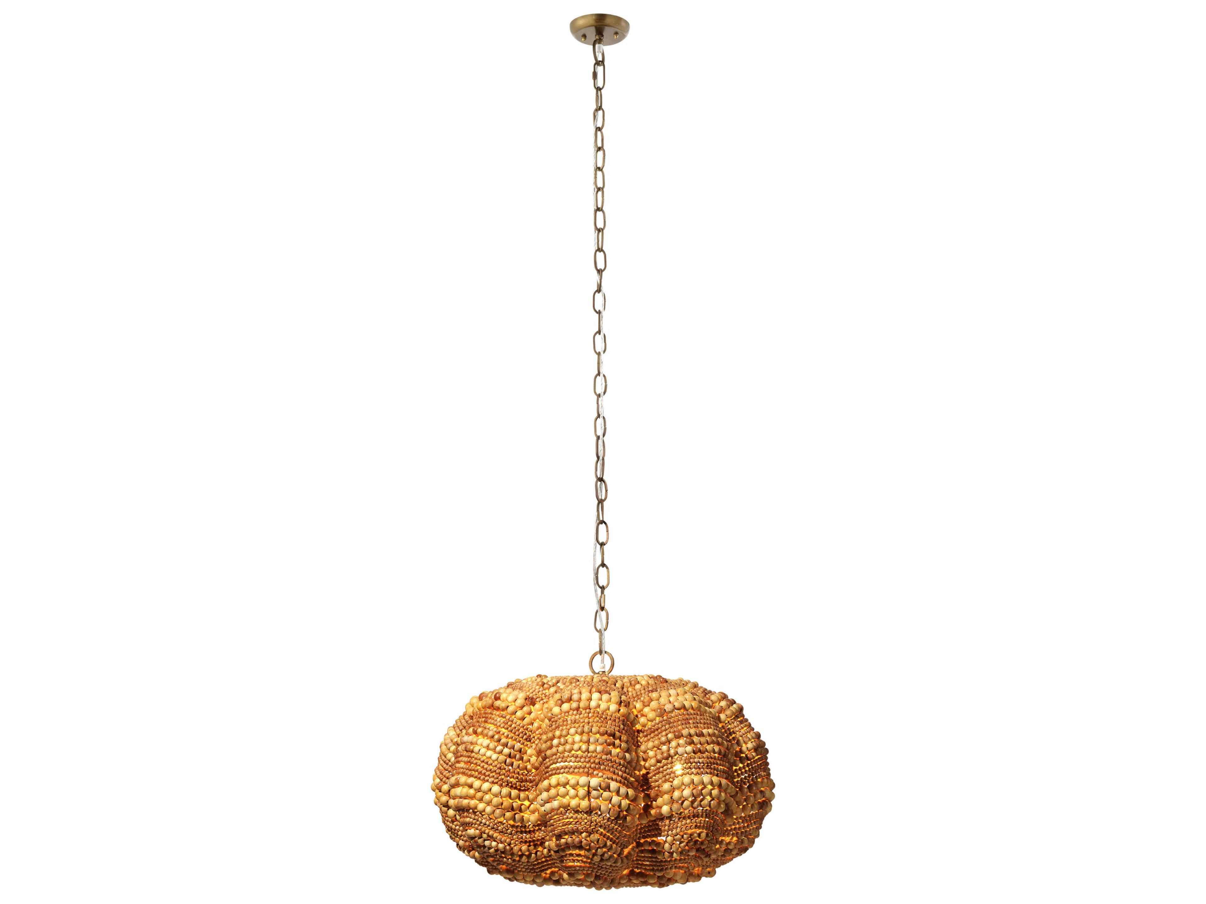 Jamie Young Clamshell 4-Light Natural Brown Chandelier