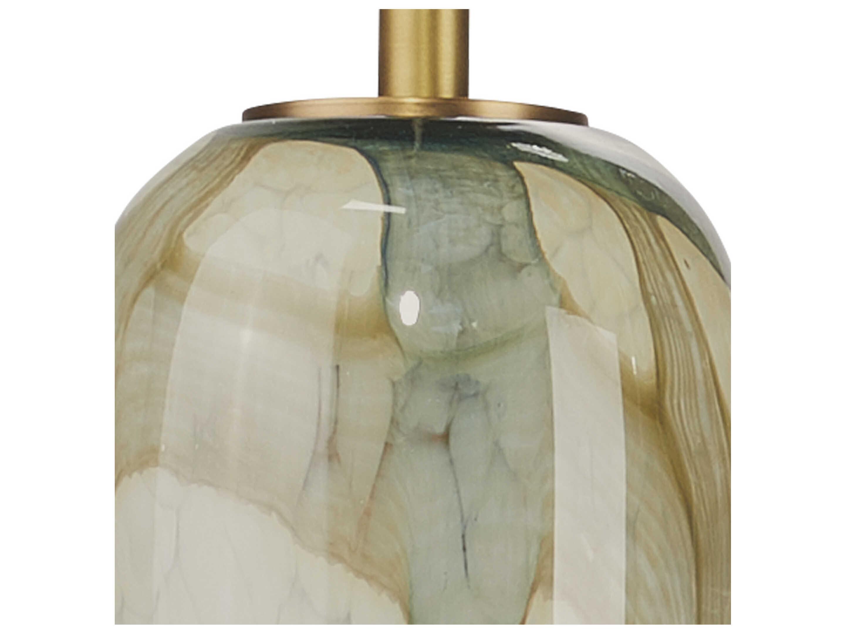 Jamie Young Helen 1-Light Brass Glass Geometric Mini Pendant