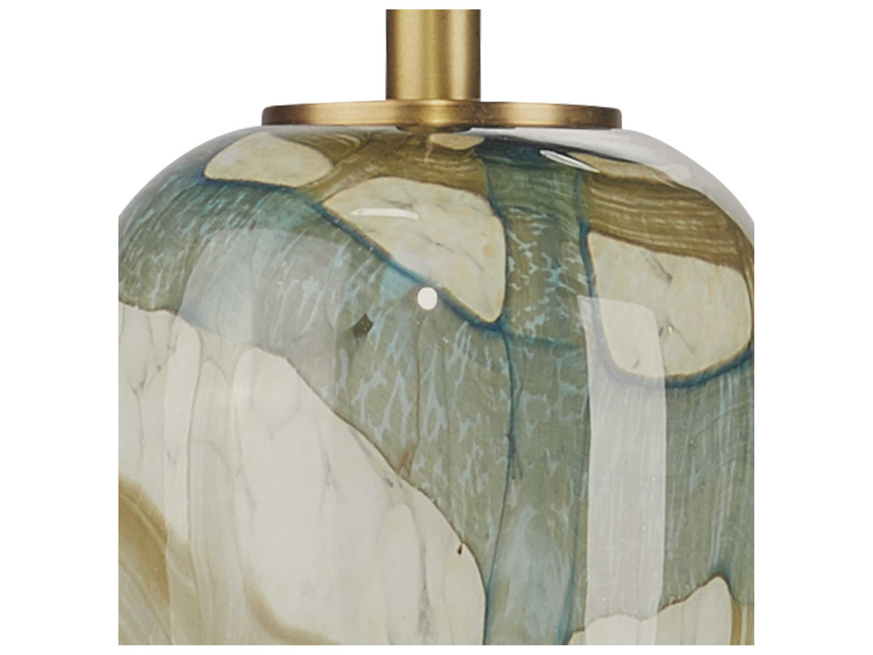 Jamie Young Helen 1-Light Brass Glass Geometric Mini Pendant