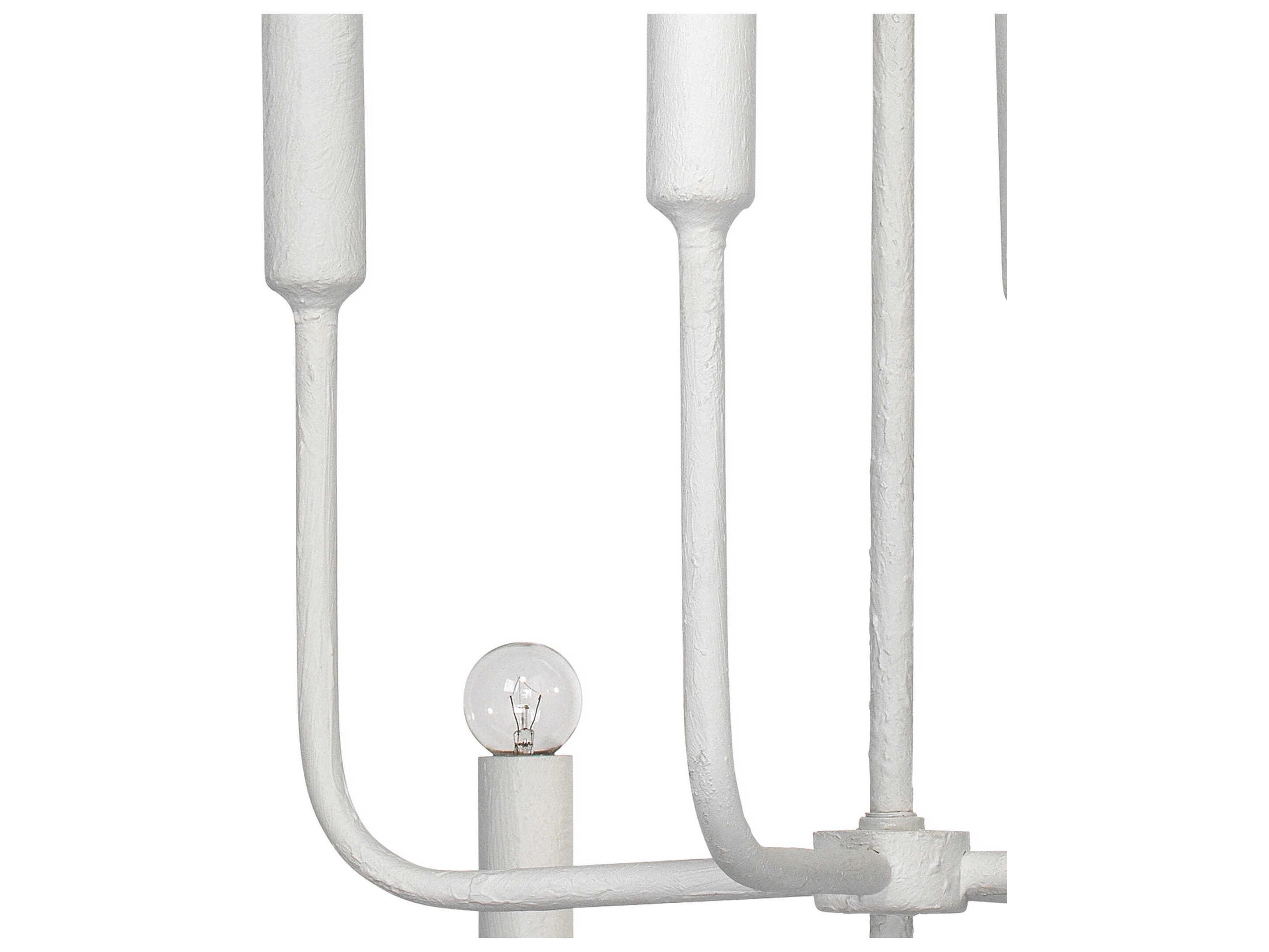 Jamie Young Mercer 8-Light White Gesso Chandelier