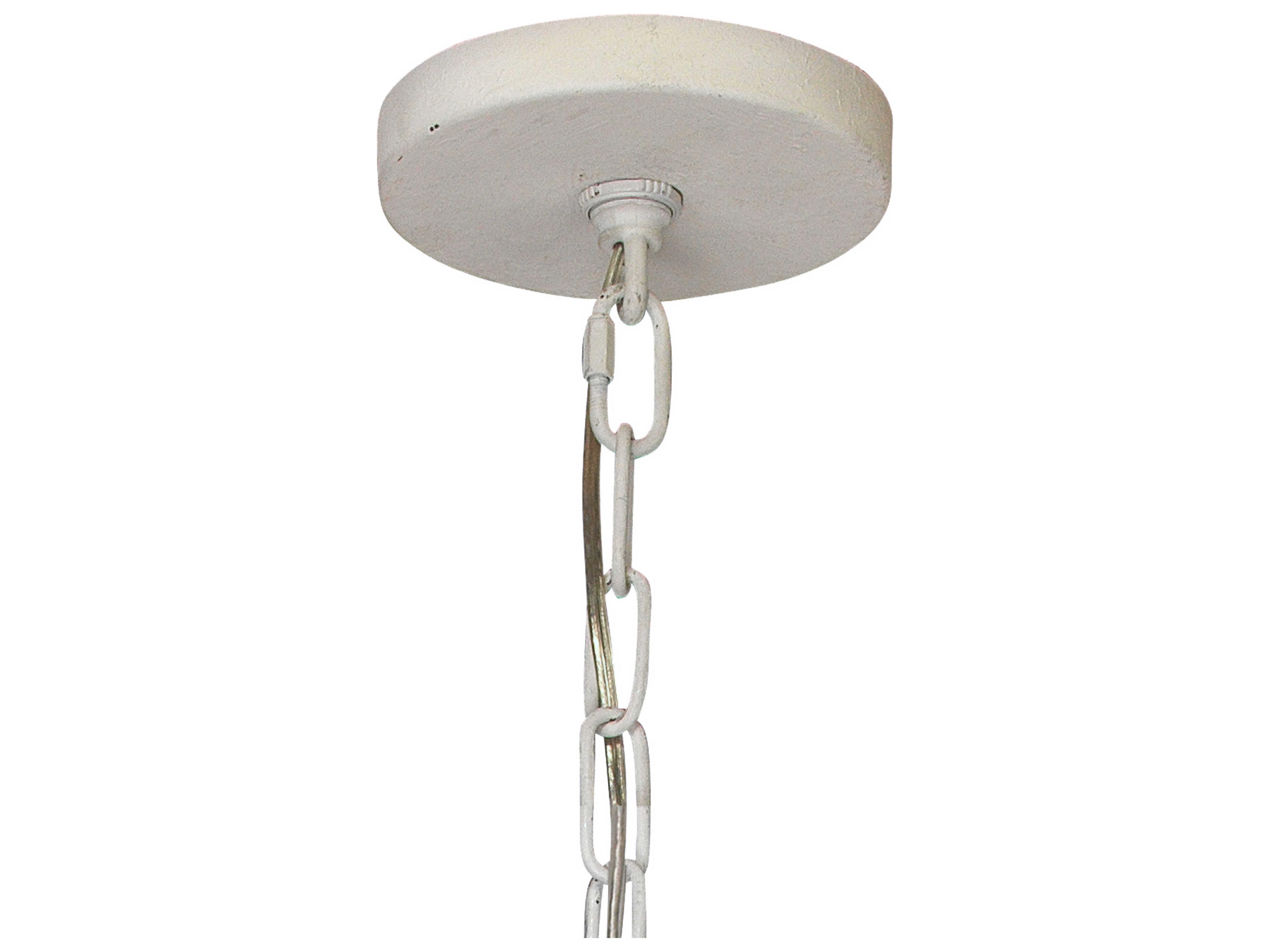 Jamie Young Mercer 8-Light White Gesso Chandelier