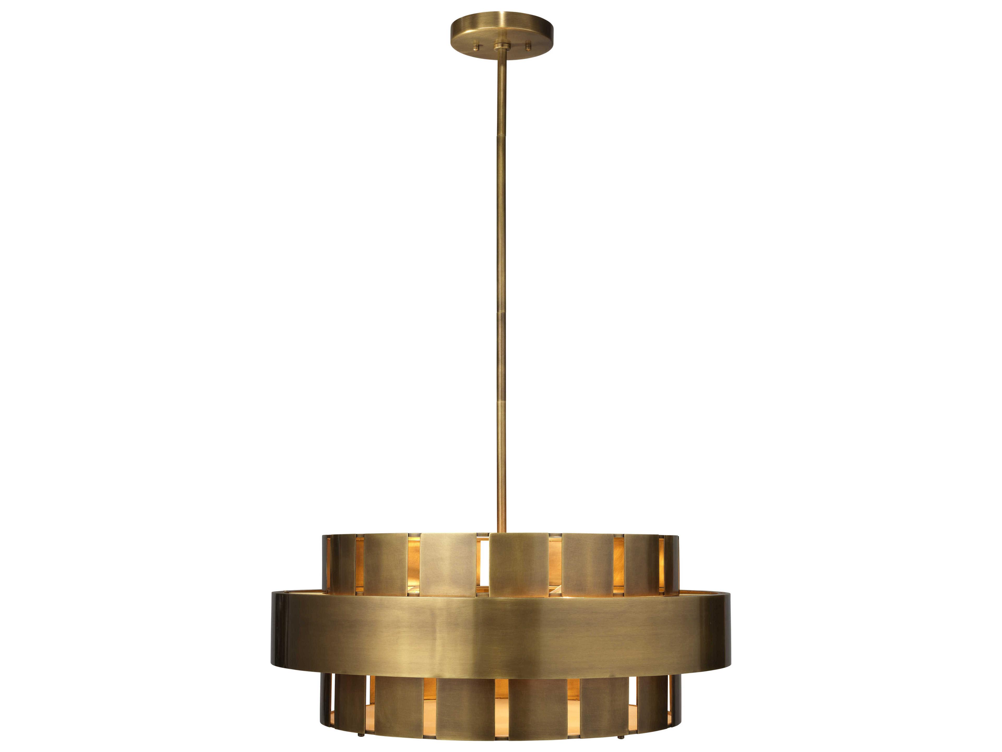 Jamie Young Orbit 4-Light Antique Brass Round Pendant