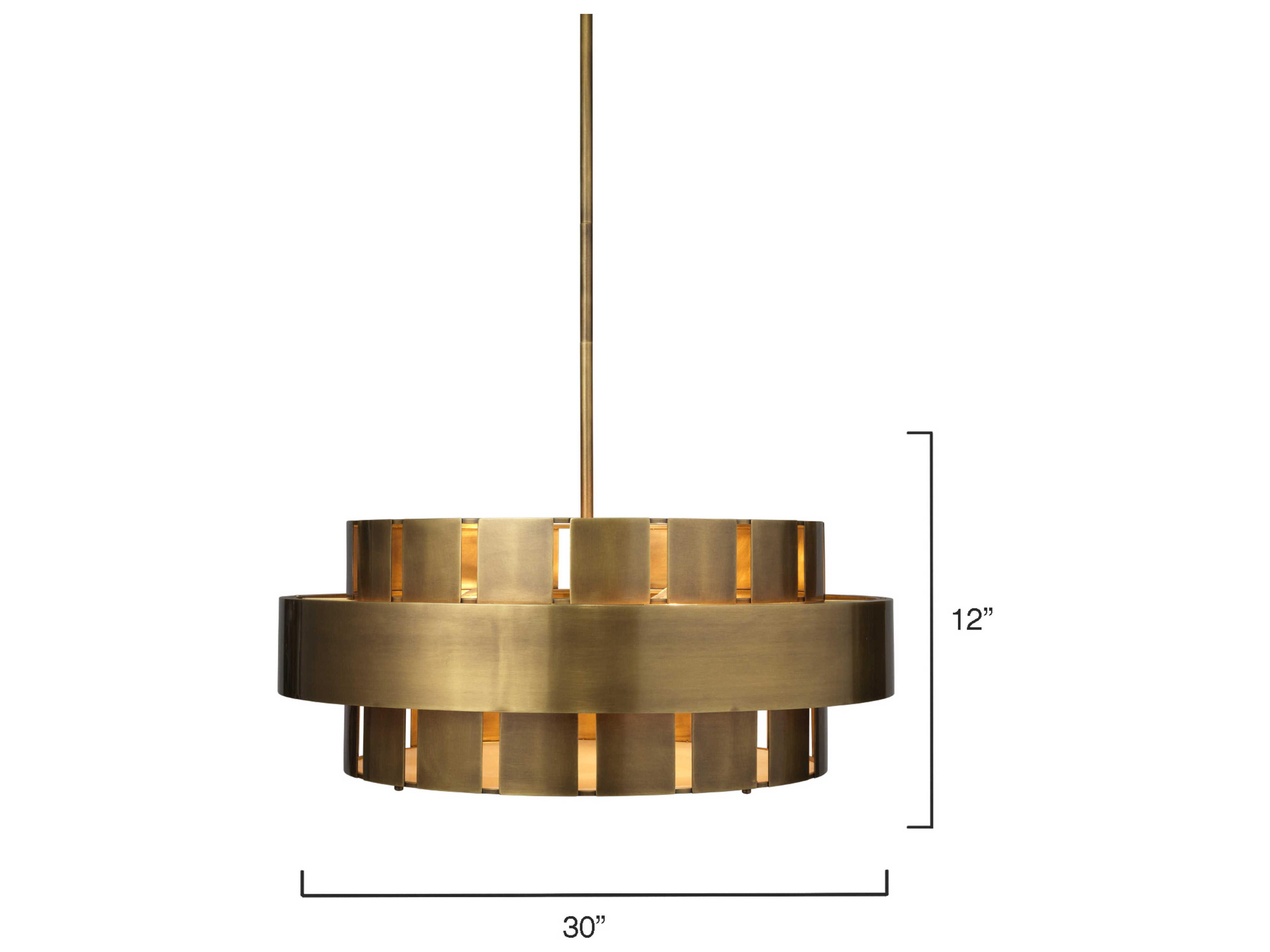 Jamie Young Orbit 4-Light Antique Brass Round Pendant
