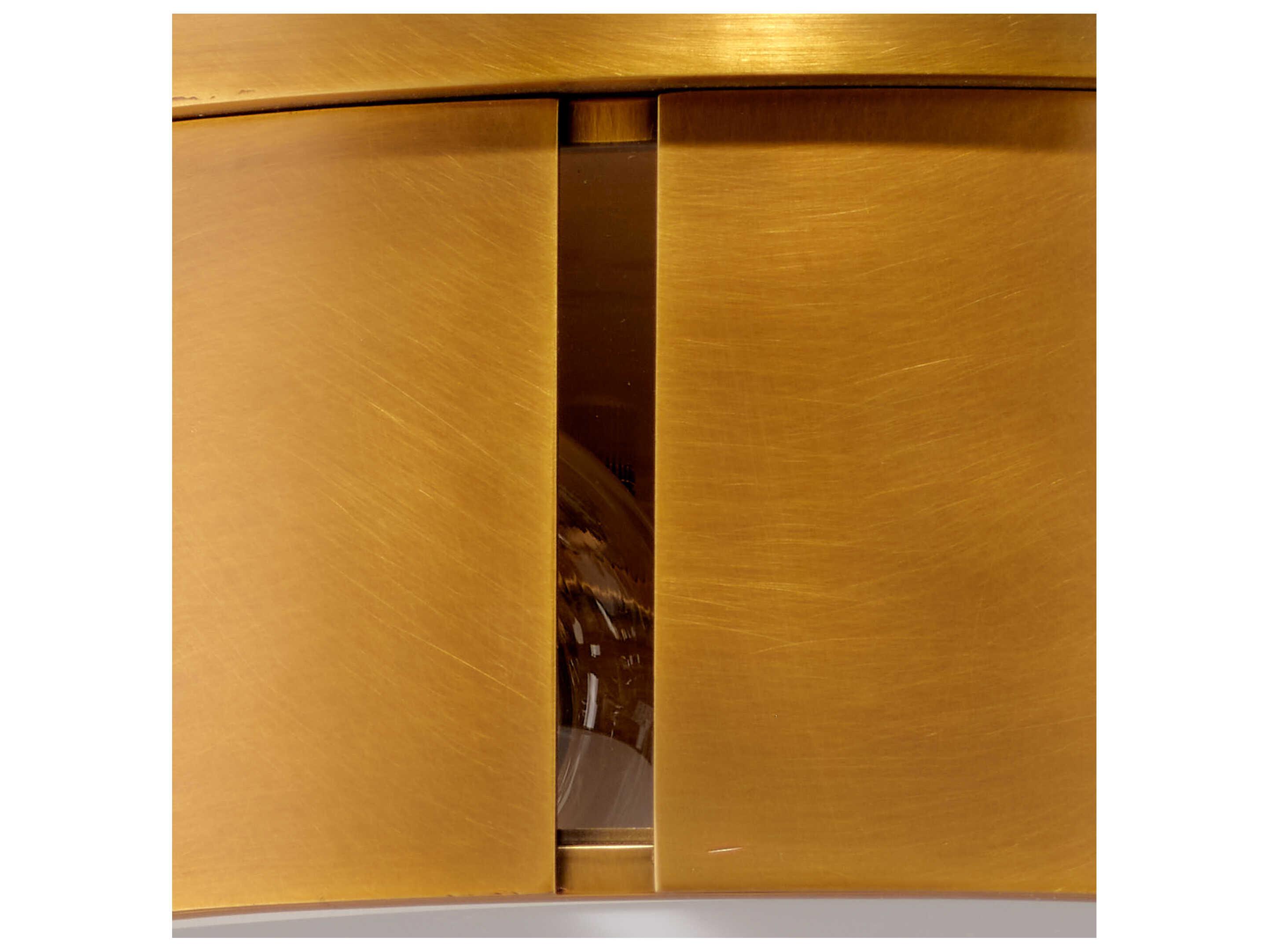 Jamie Young 2-Light Antique Brass With Acrylic Diffuser Drum Flush Mount