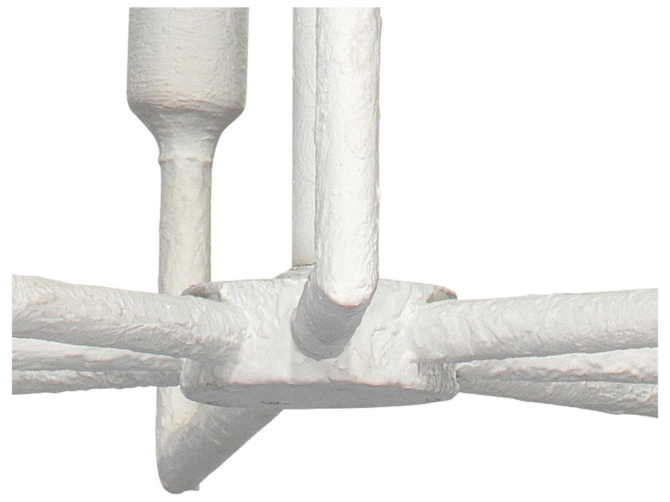 Jamie Young 8-Light White Gesso Chandelier