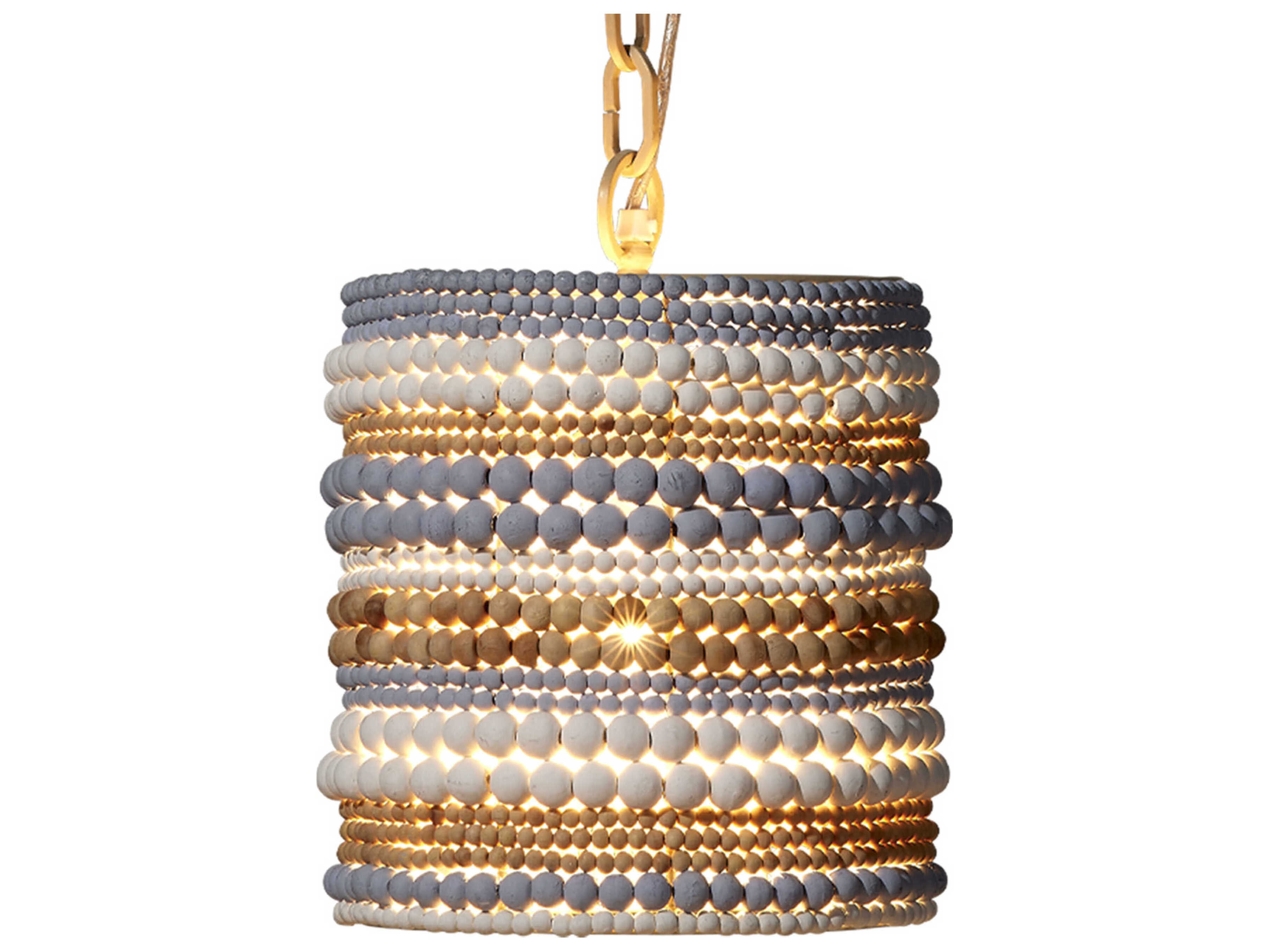 Jamie Young Strand 1-Light Blue White Natural Mini Pendant