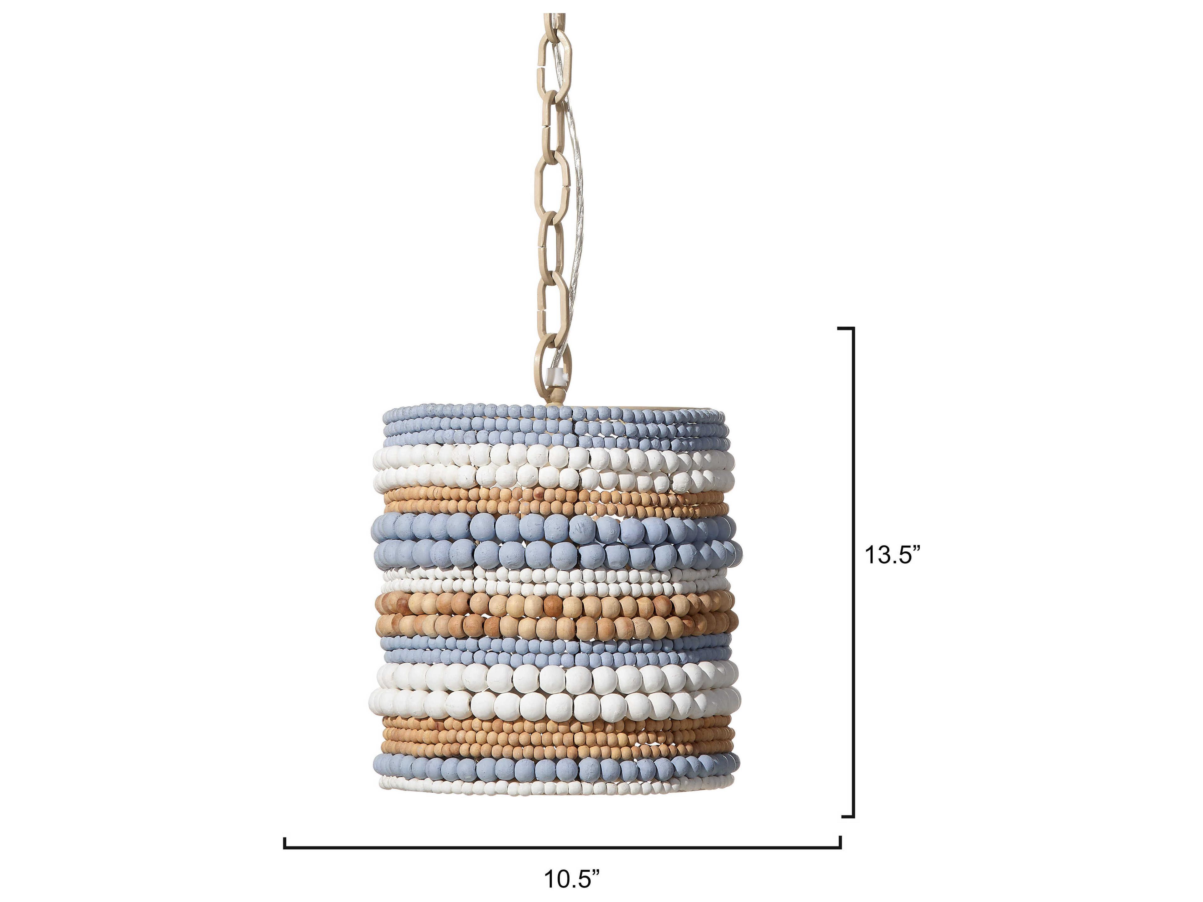 Jamie Young Strand 1-Light Blue White Natural Mini Pendant