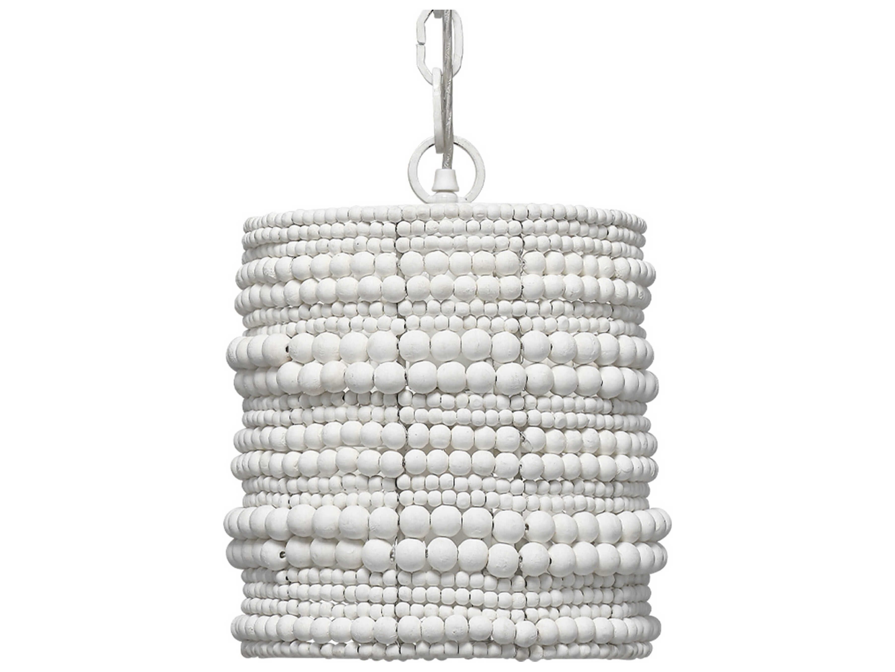 Jamie Young Strand 1-Light White Mini Pendant