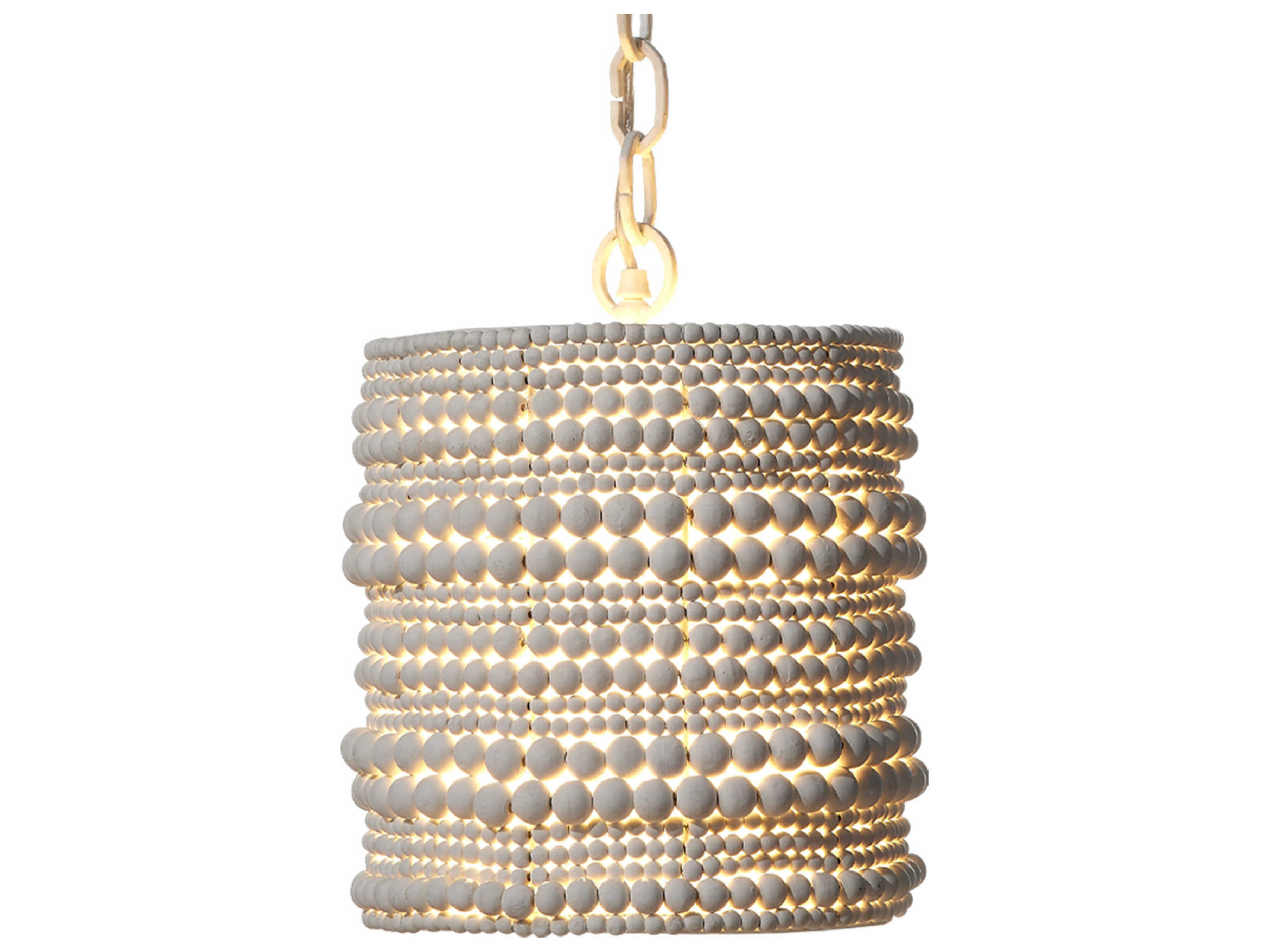 Jamie Young Strand 1-Light White Mini Pendant