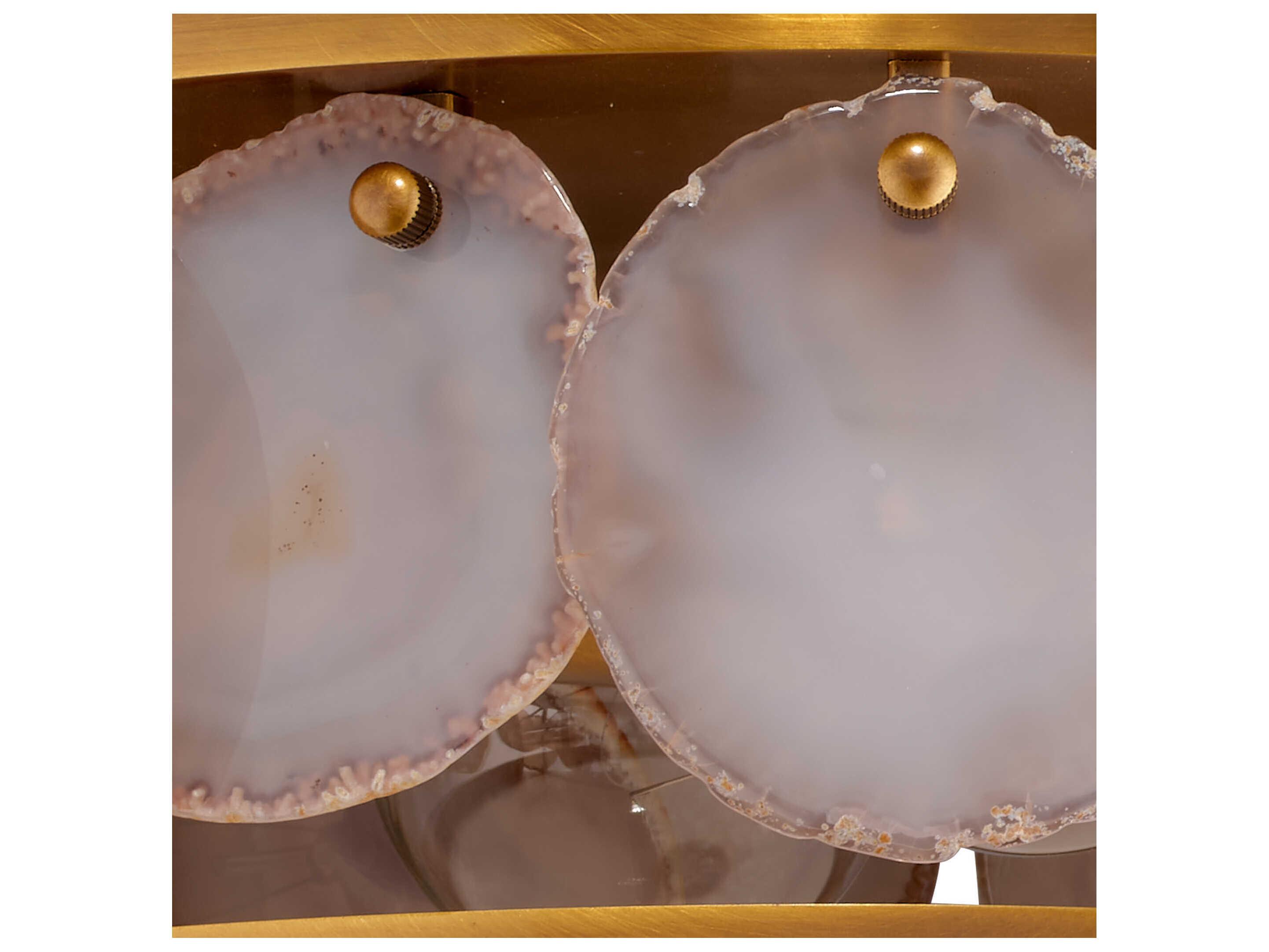 Jamie Young 2-Light Antique Brass With Acrylic Diffuser Drum Flush Mount