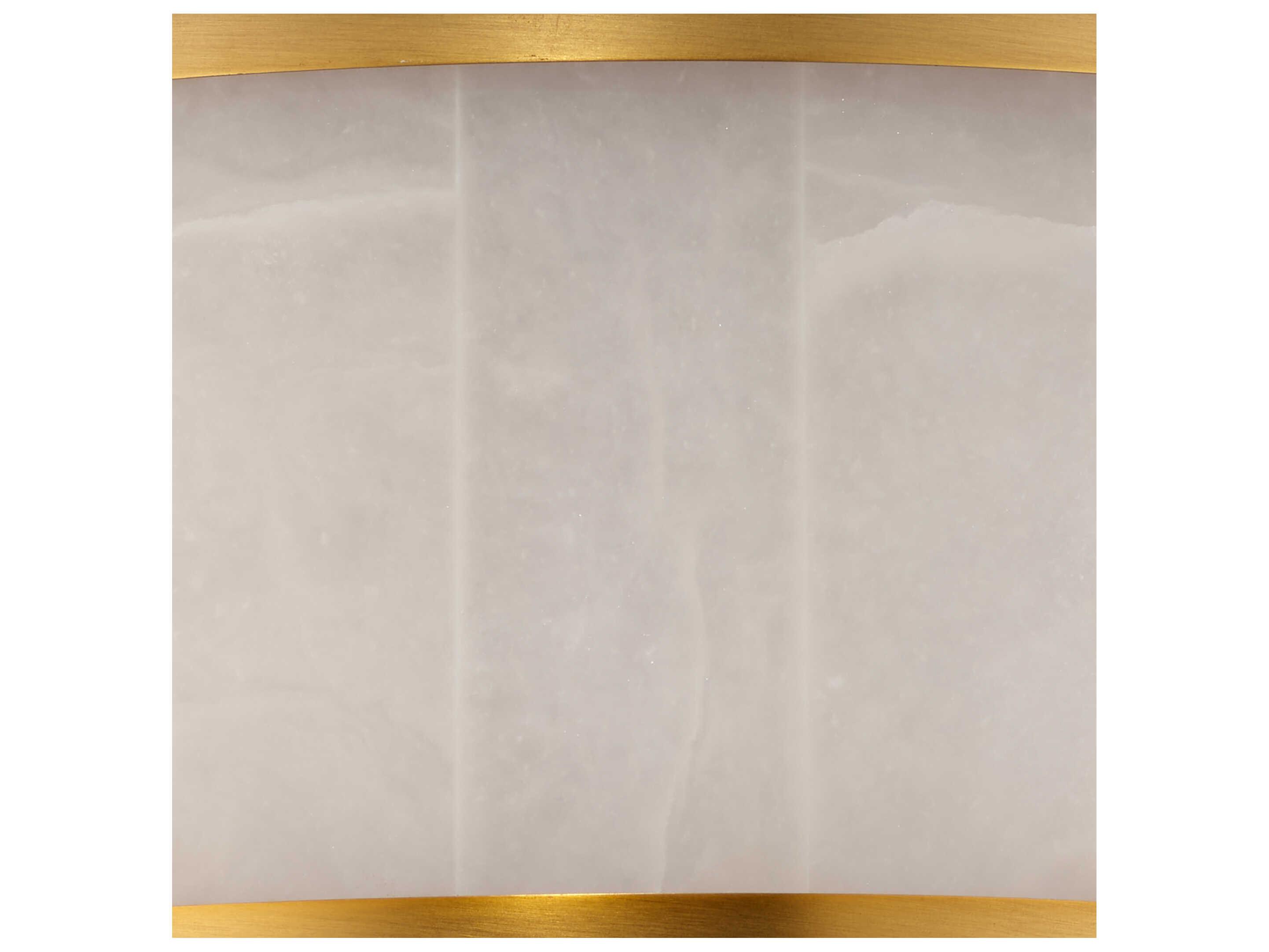 Jamie Young 2-Light Brass Drum Flush Mount