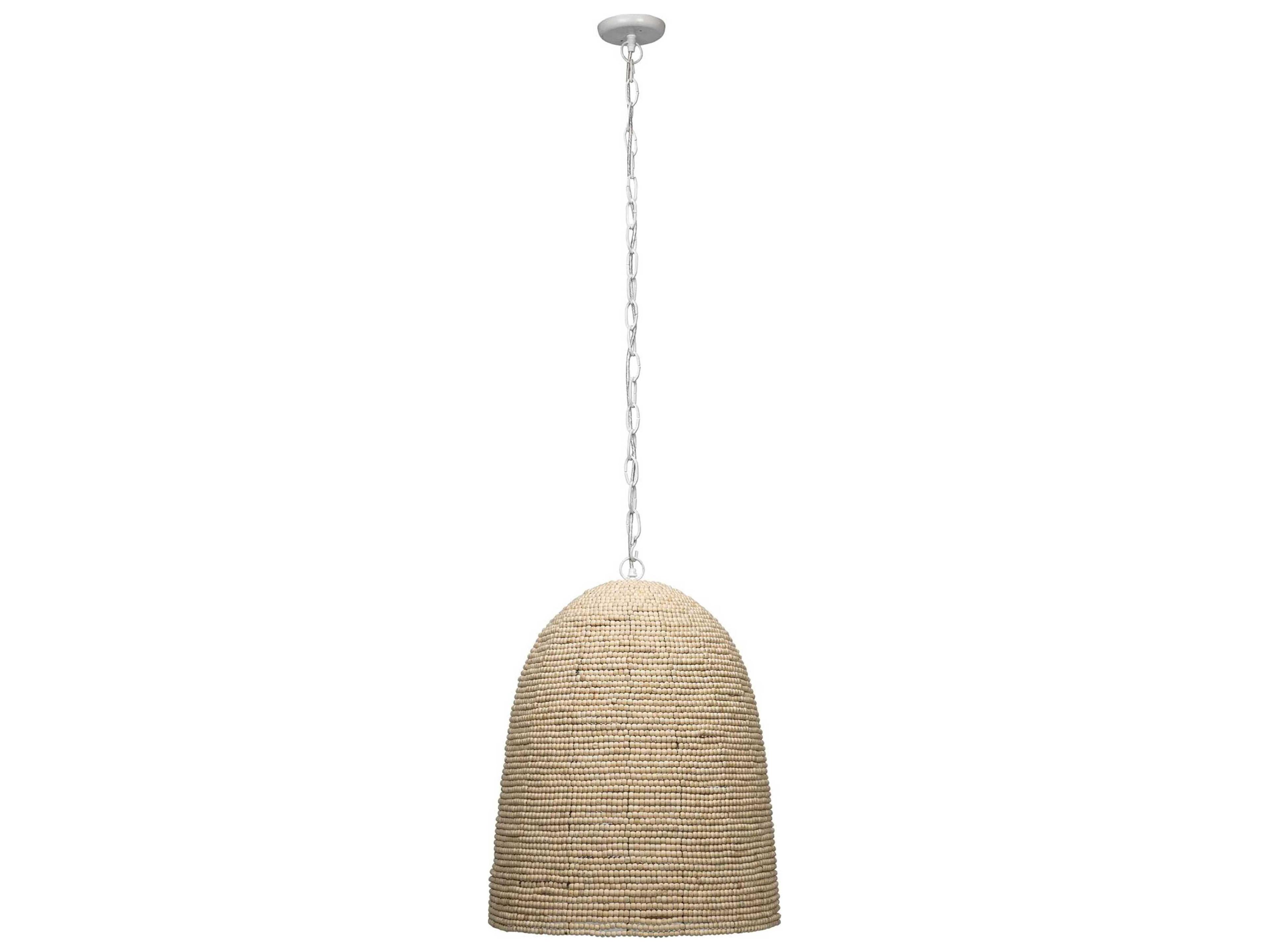 Jamie Young 1-Light Off White Bowl Dome Pendant