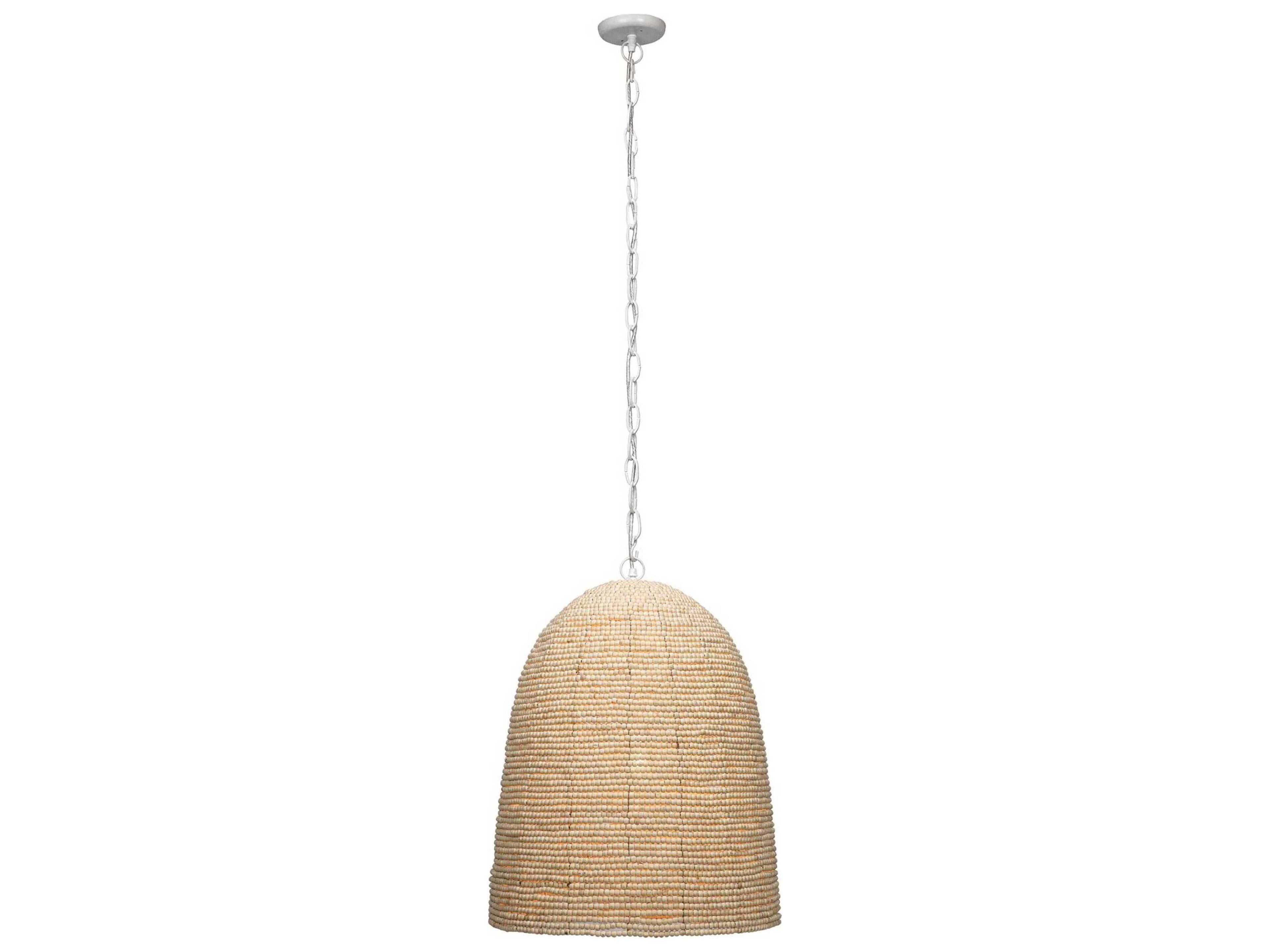 Jamie Young 1-Light Off White Bowl Dome Pendant