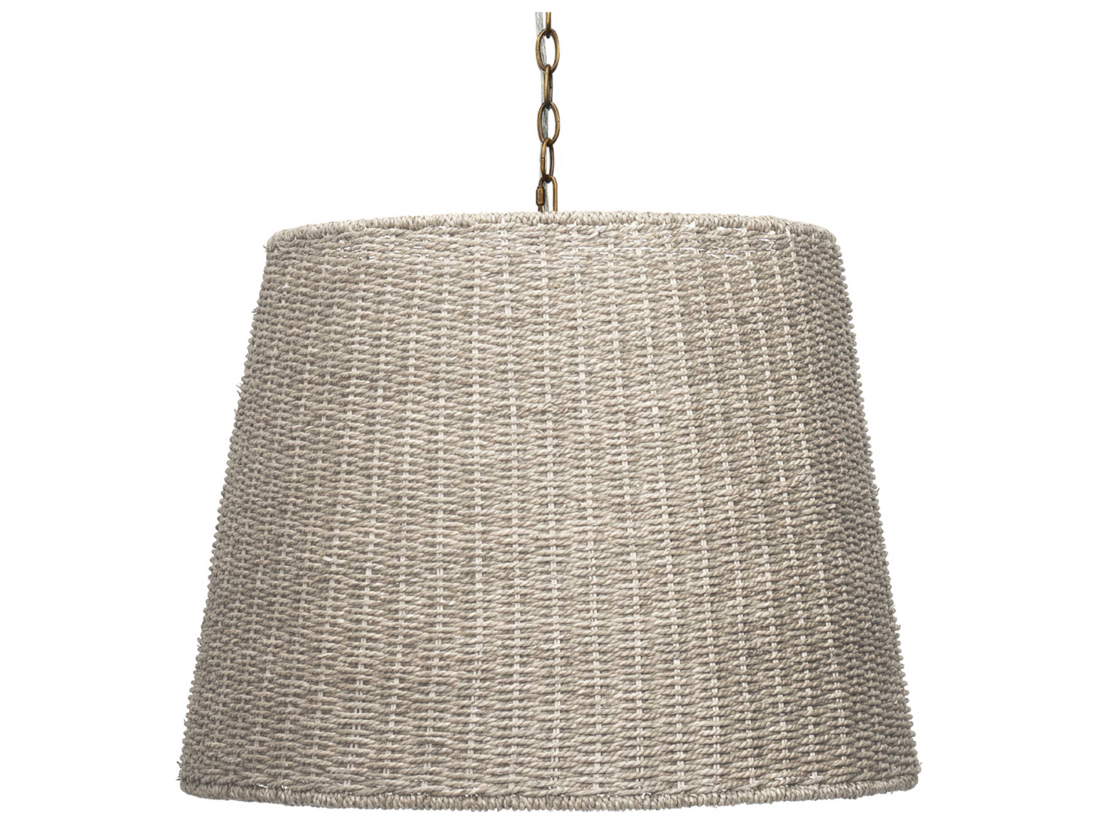 Jamie Young 2-Light Natural Brown Drum Pendant