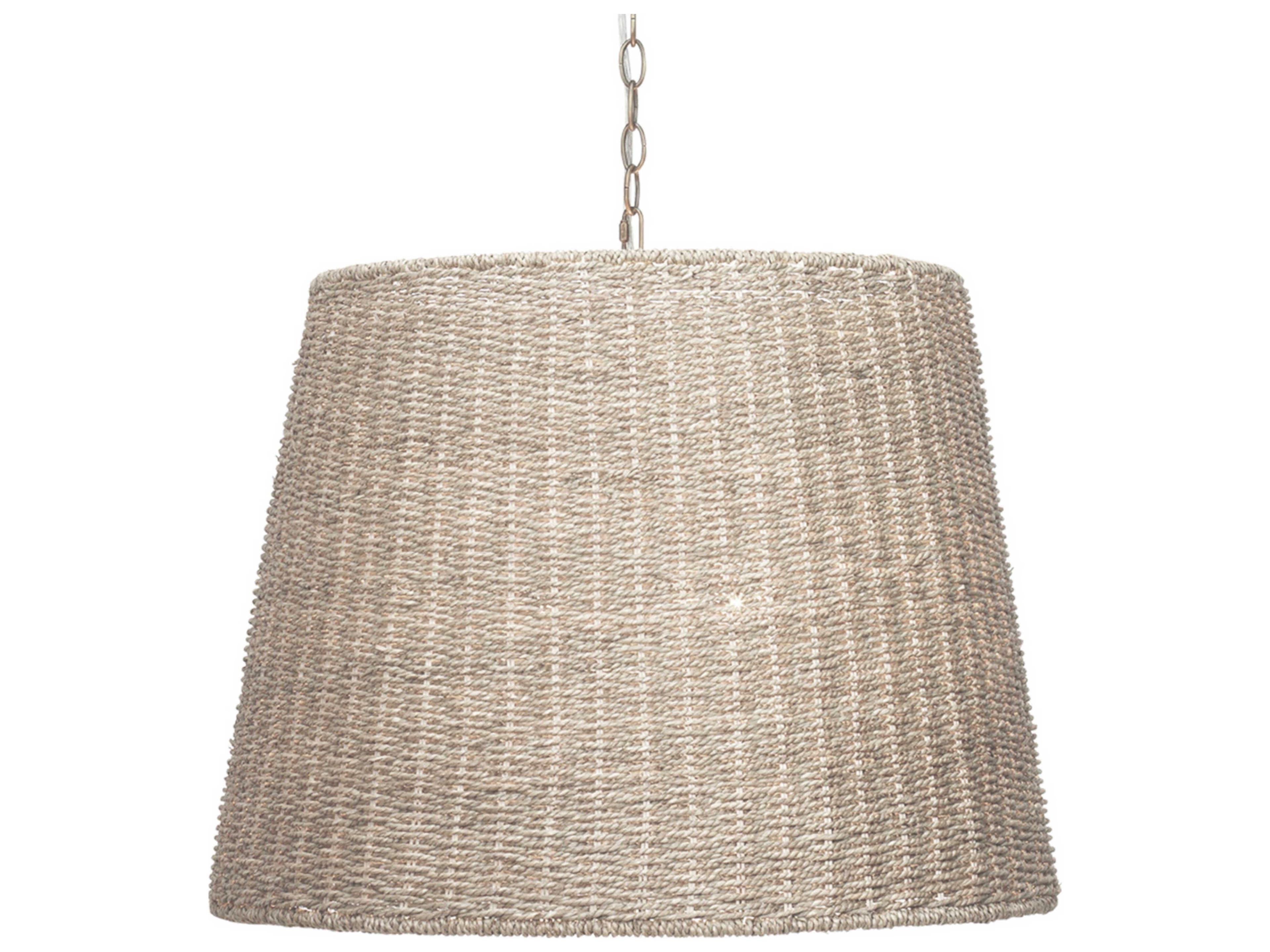 Jamie Young 2-Light Natural Brown Drum Pendant