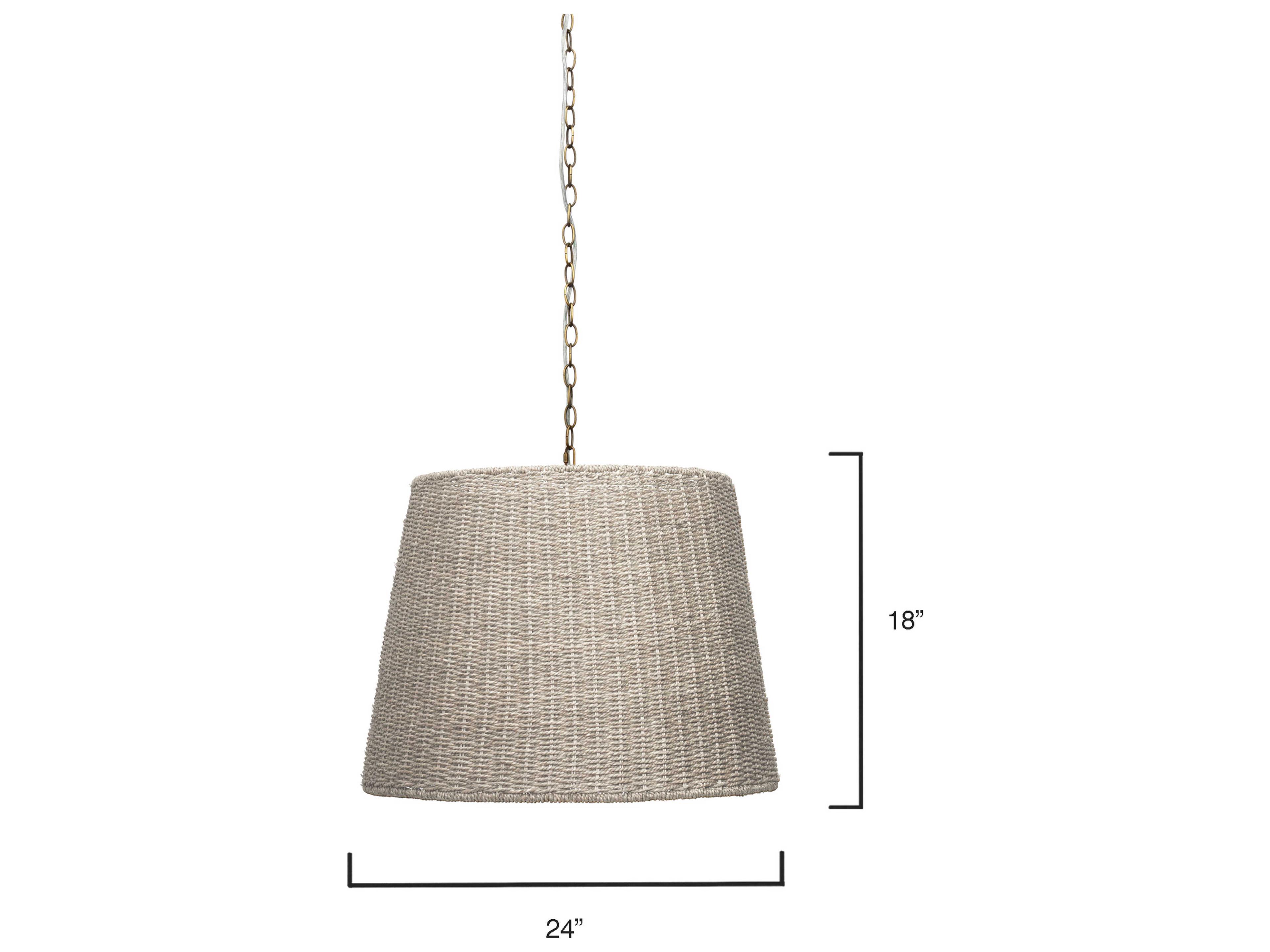 Jamie Young 2-Light Natural Brown Drum Pendant