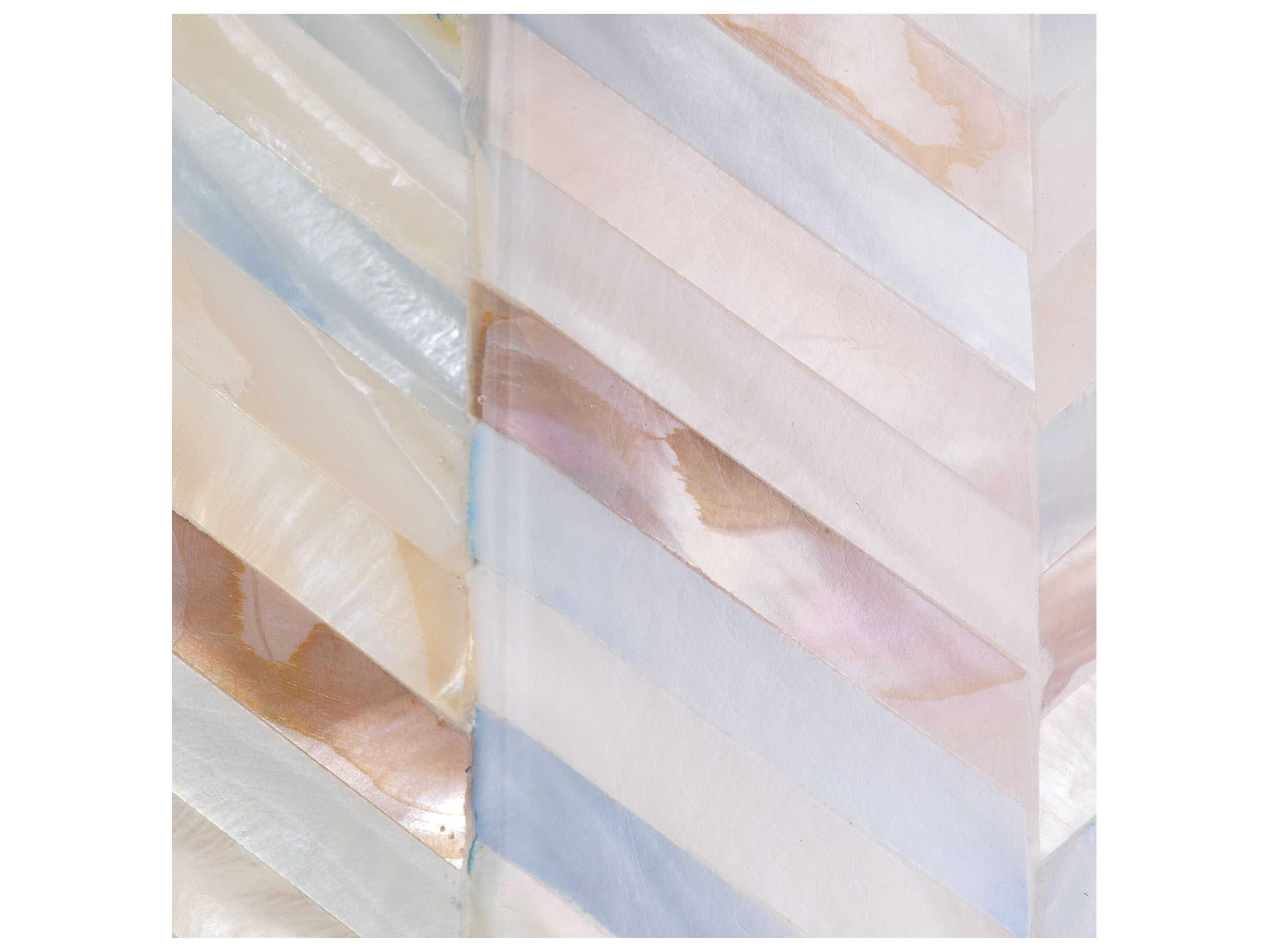 Jamie Young Academy Mother of Pearl Blue Hexagon Wall Mirror