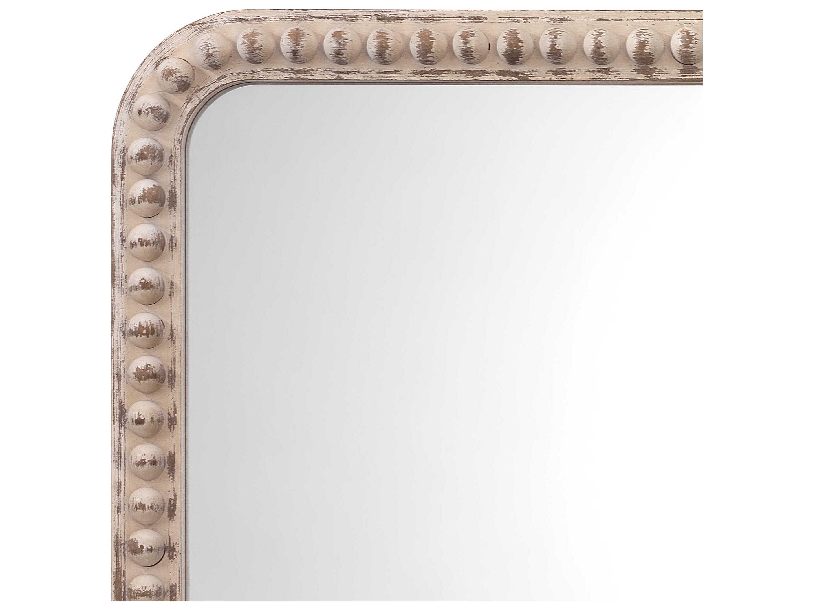 Jamie Young Audrey White Washed Wood Rectangular Wall Mirror