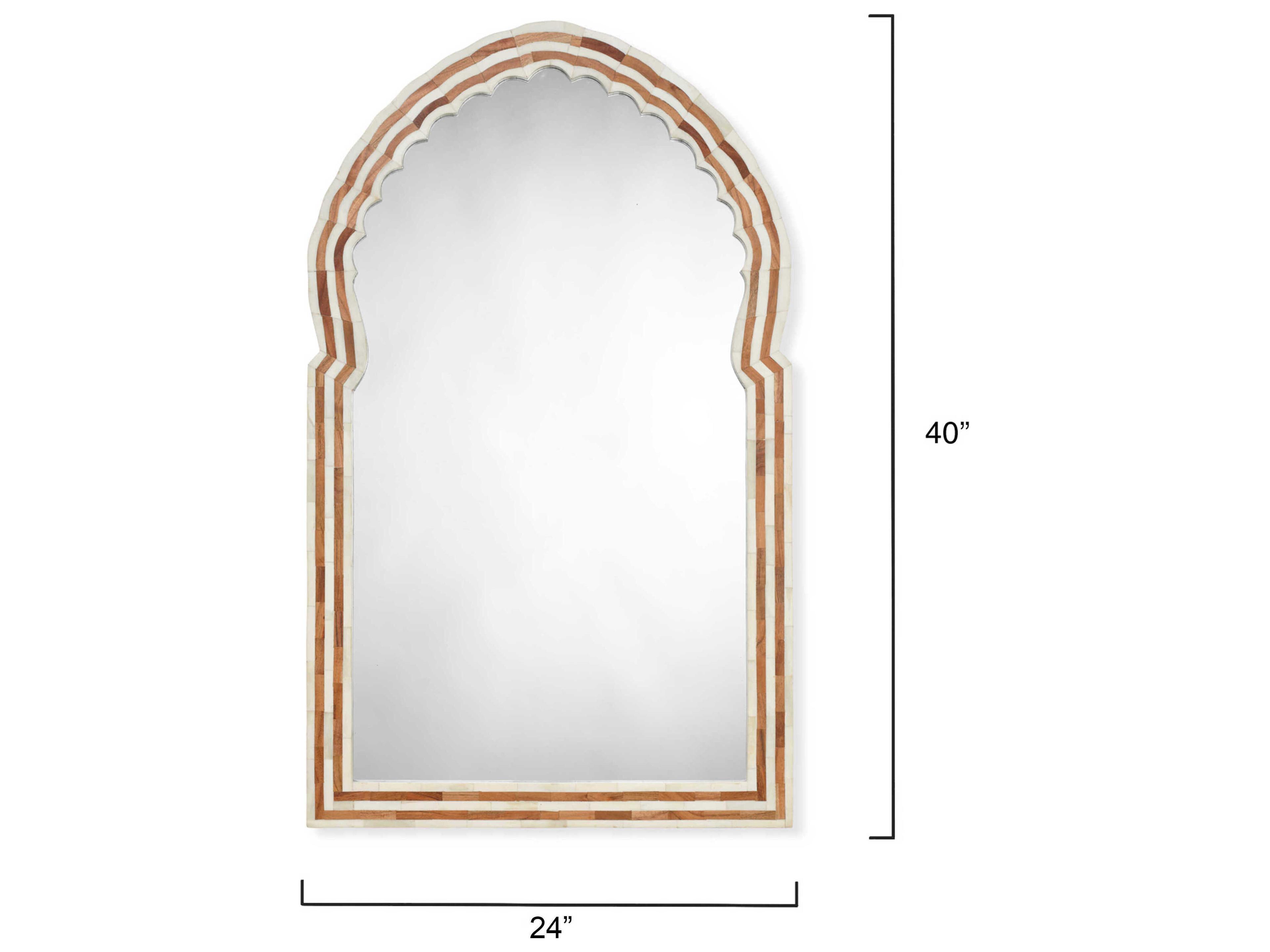 Jamie Young Bardot Natural / Bone Rectangular Wall Mirror