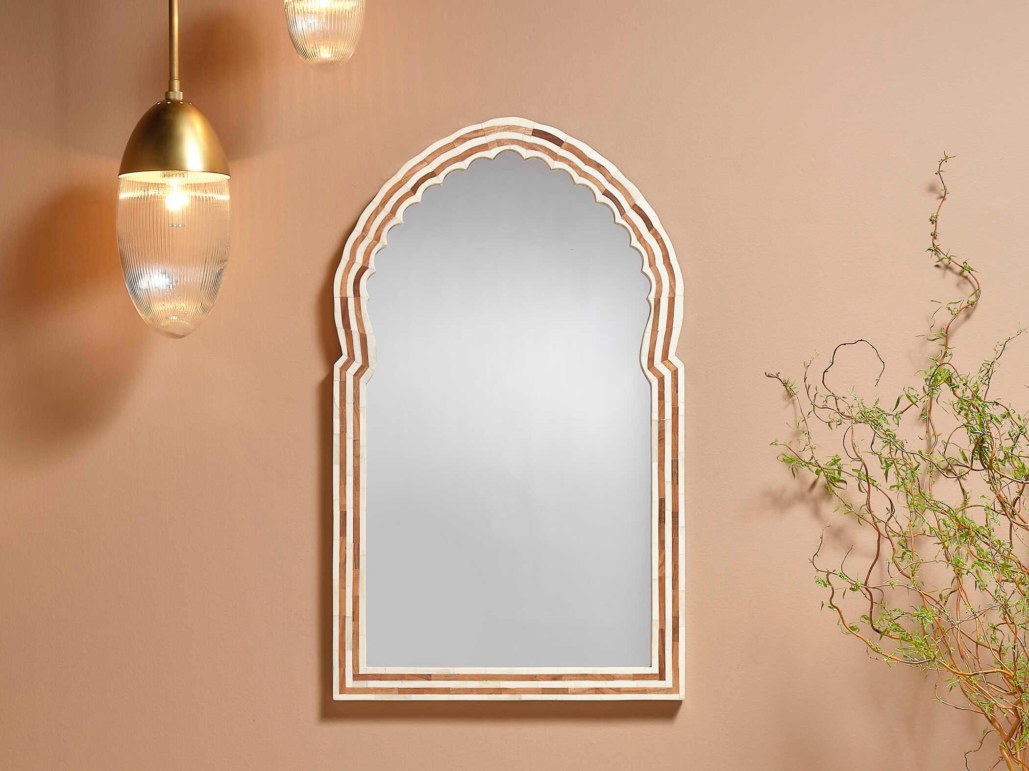 Jamie Young Bardot Natural / Bone Rectangular Wall Mirror