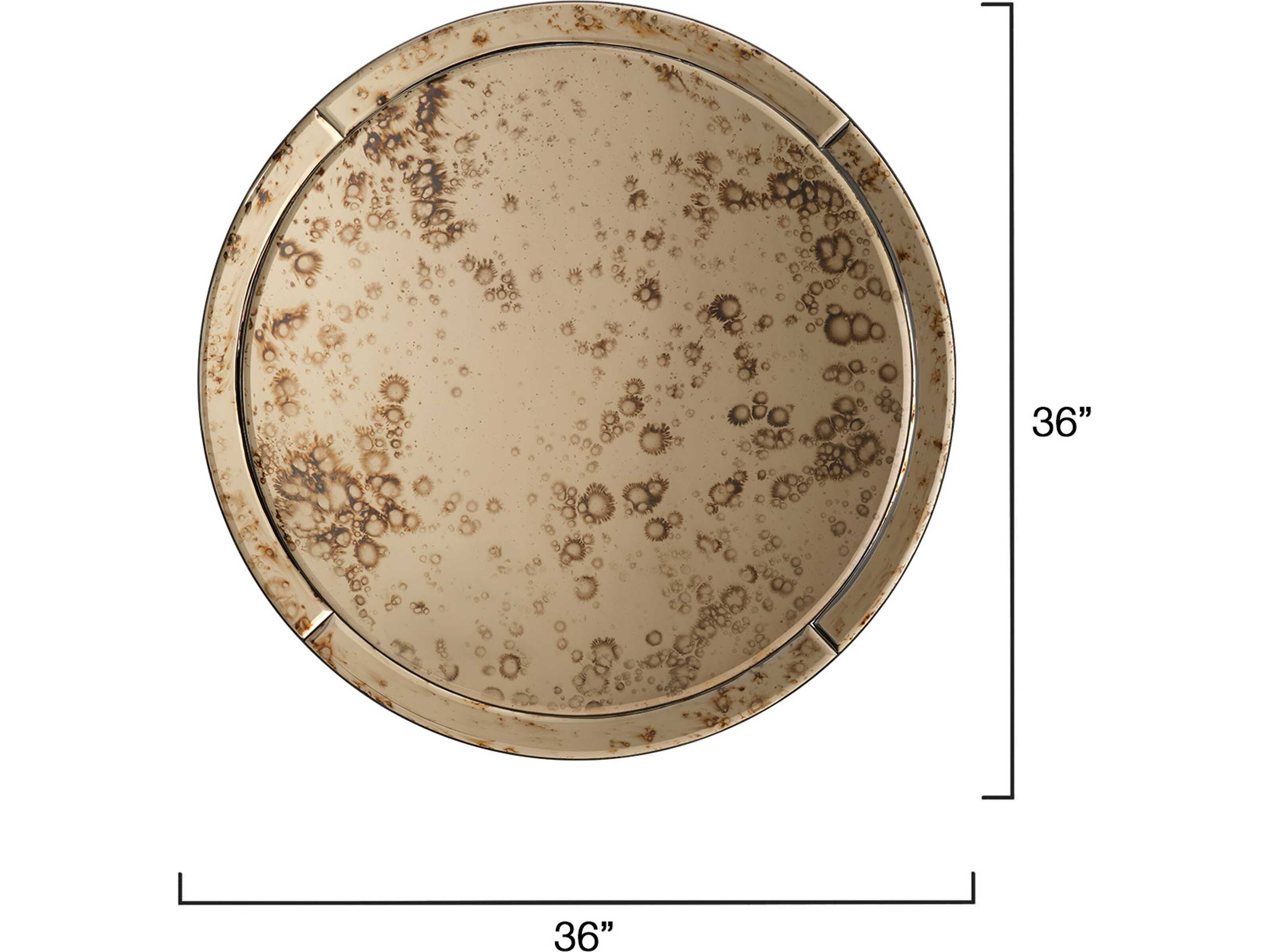 Jamie Young Chambord Antique Brass Wall Mirror Round