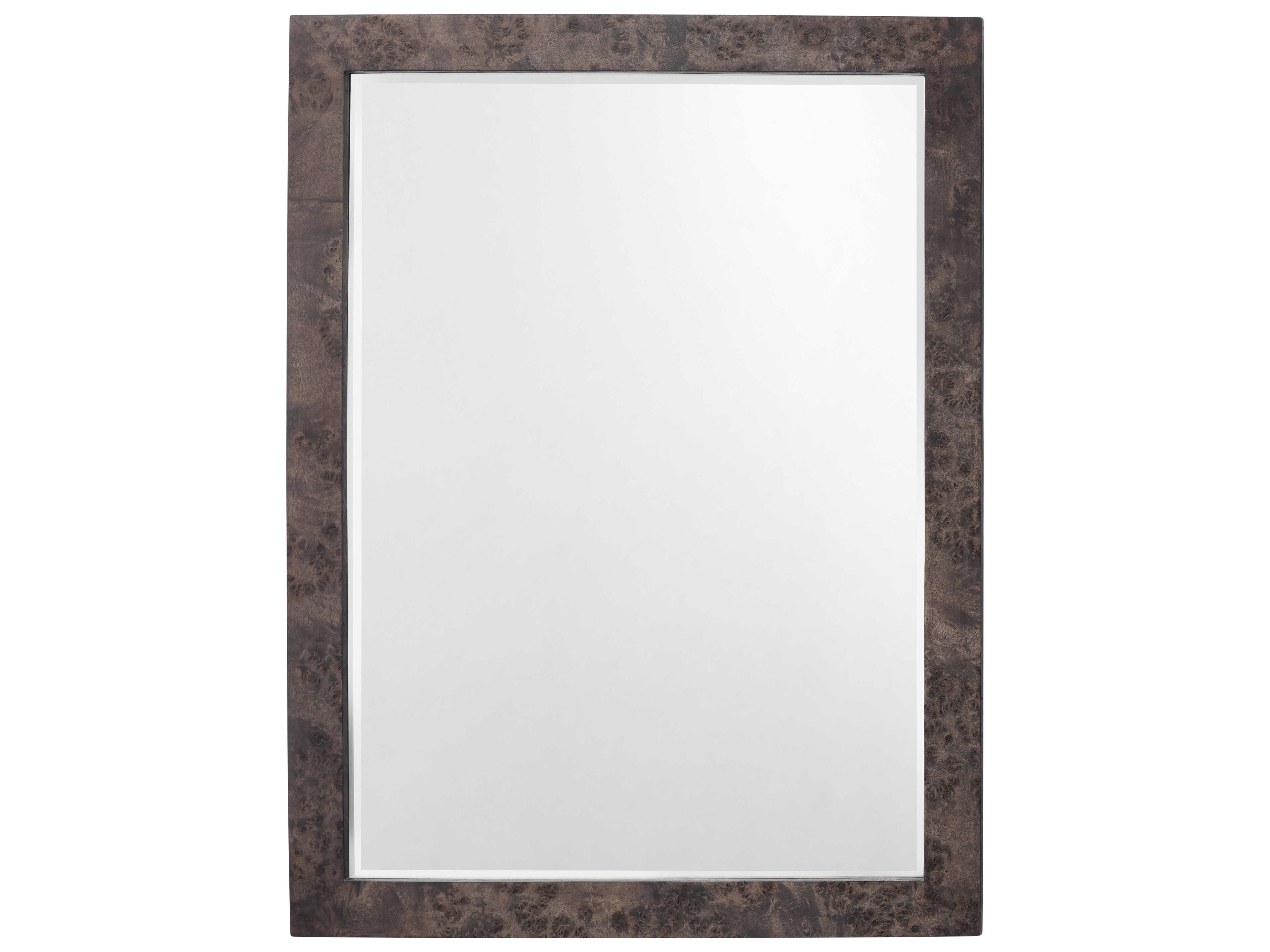 Jamie Young Chandler Charcoal Burl Wood Rectangular Wall Mirror