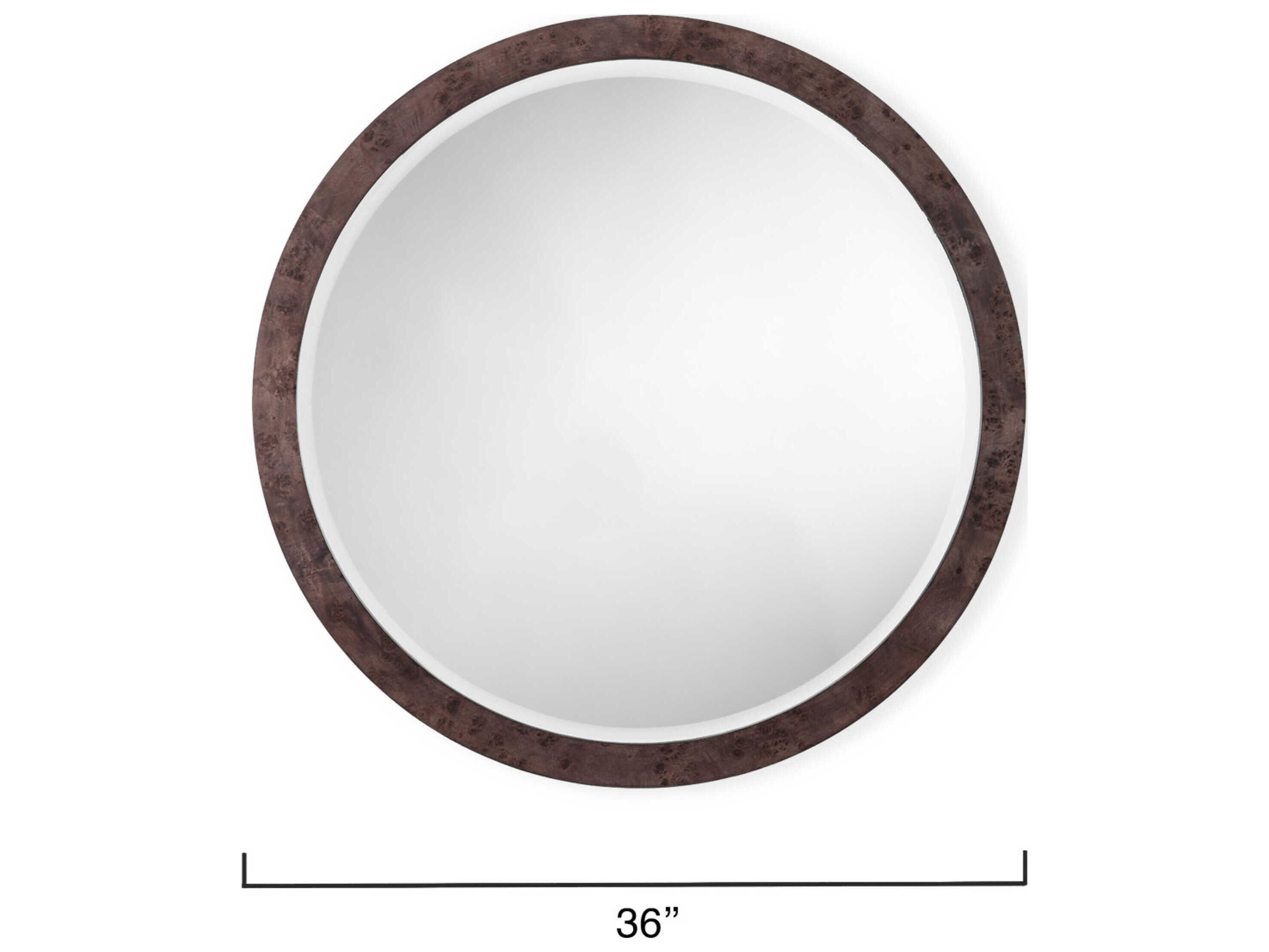 Jamie Young Chandler Charcoal Round Wall Mirror