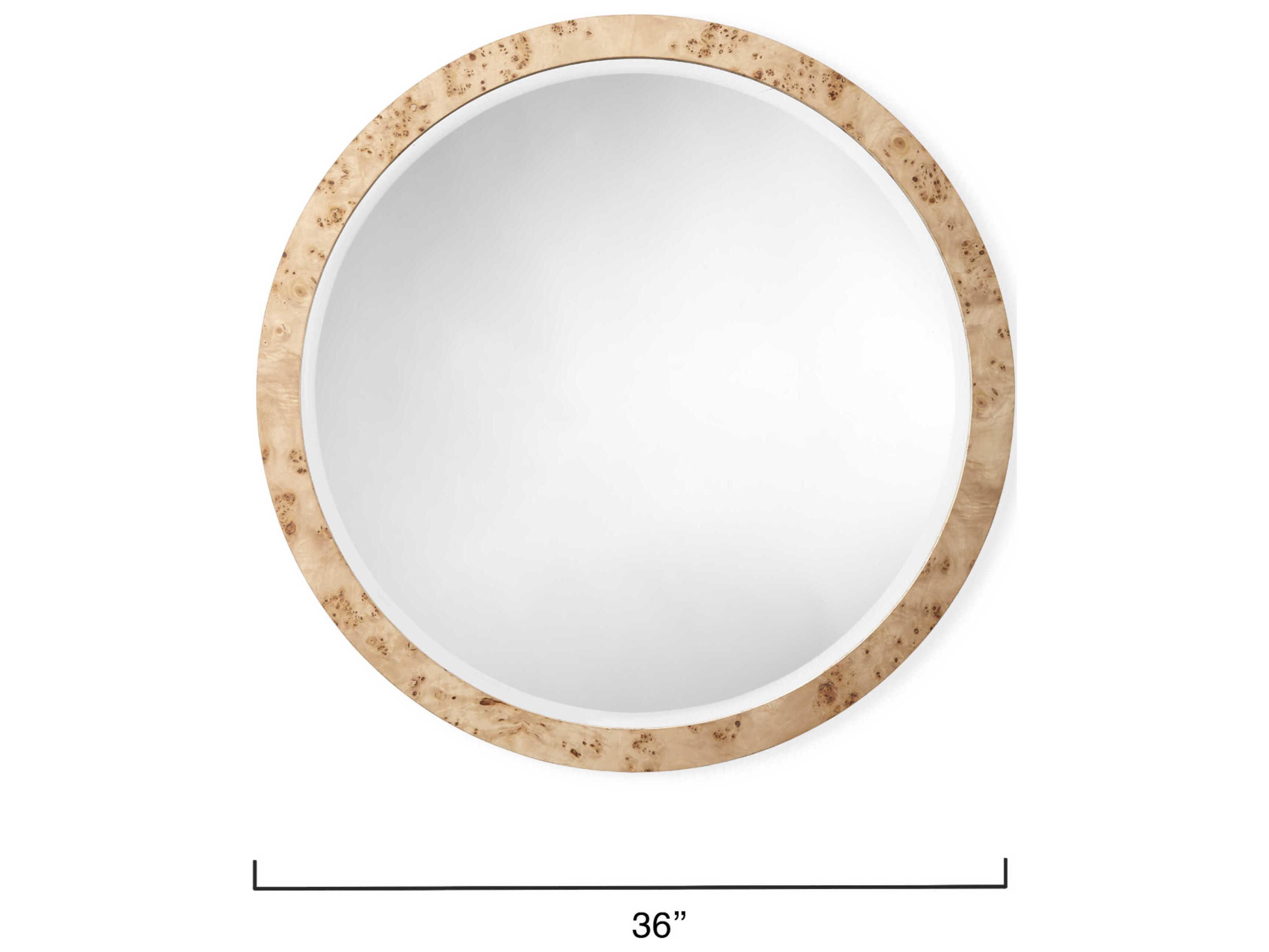 Jamie Young Chandler Natural Round Wall Mirror