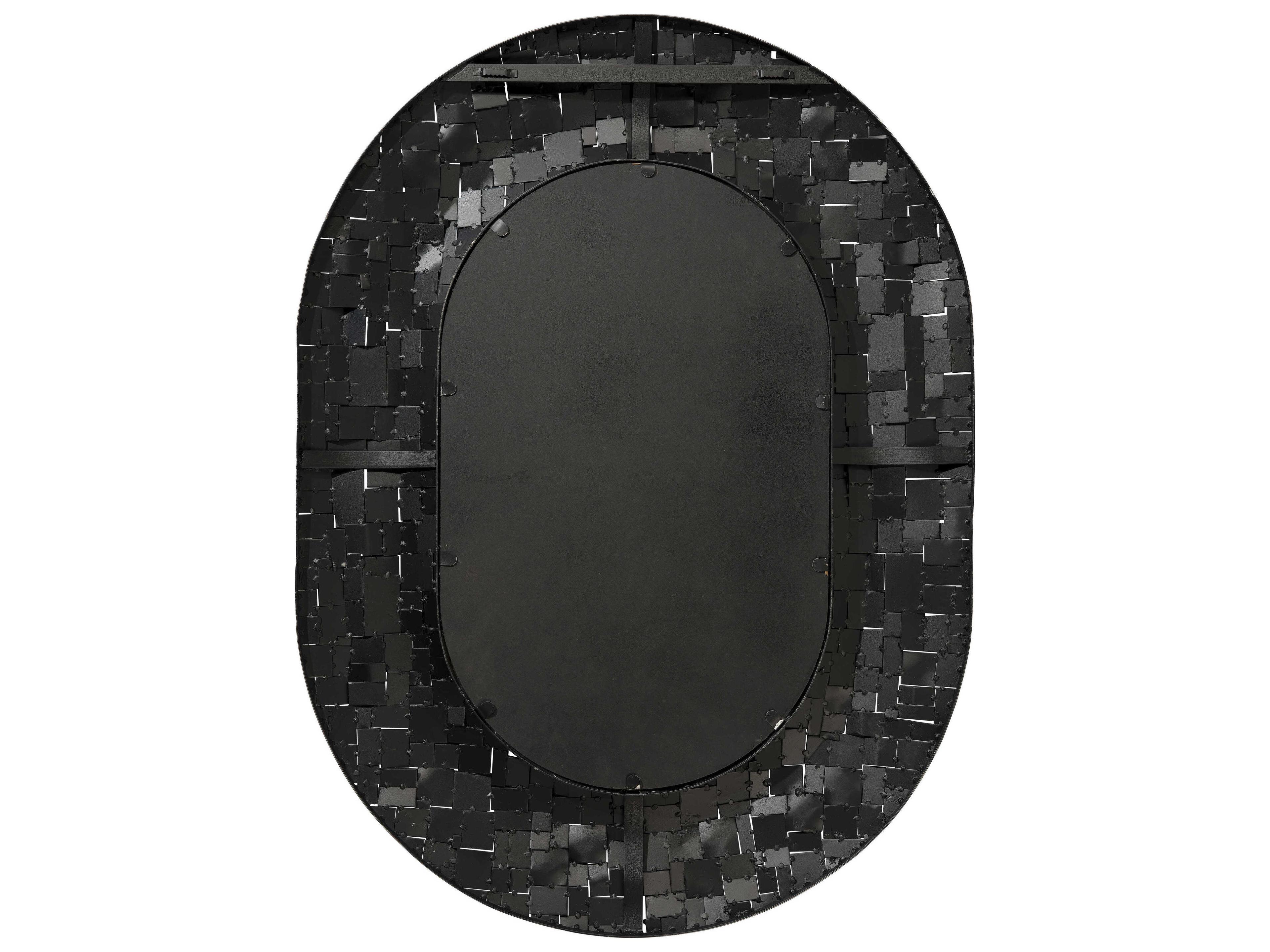 Jamie Young Enigma Black Oval Wall Mirror